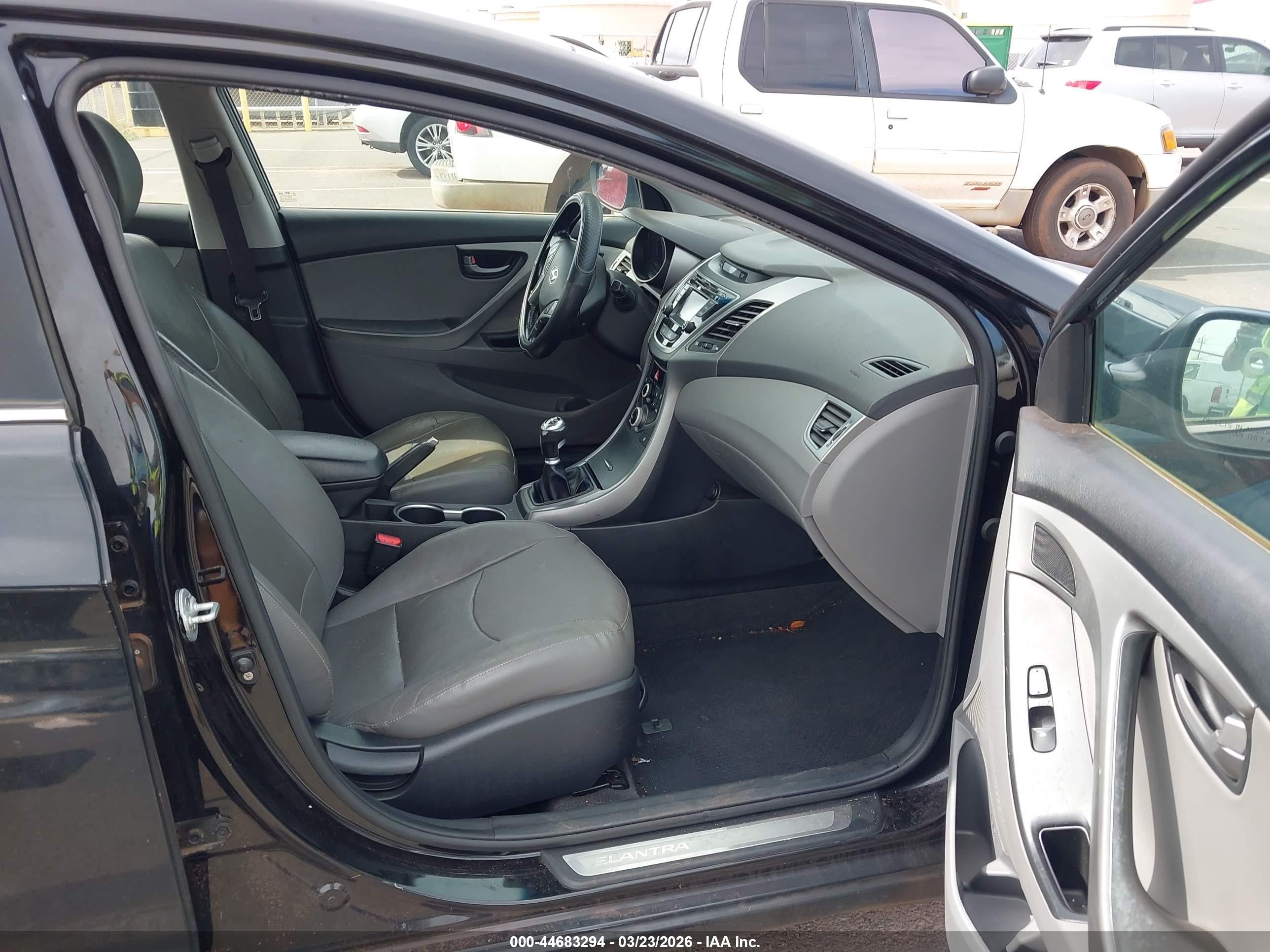 2015 Hyundai Elantra Sport Черный vin: KMHDH4AH0FU324004
