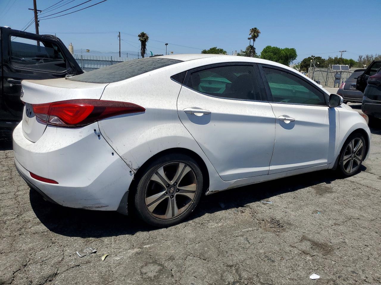 2015 Hyundai Elantra Sport White vin: KMHDH4AH0FU372716