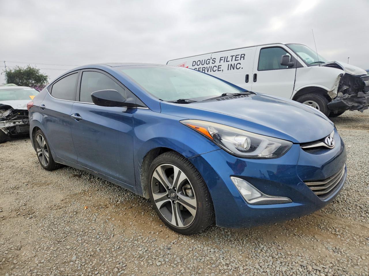2014 Hyundai Elantra Sport Blue vin: KMHDH4AH1EU075307