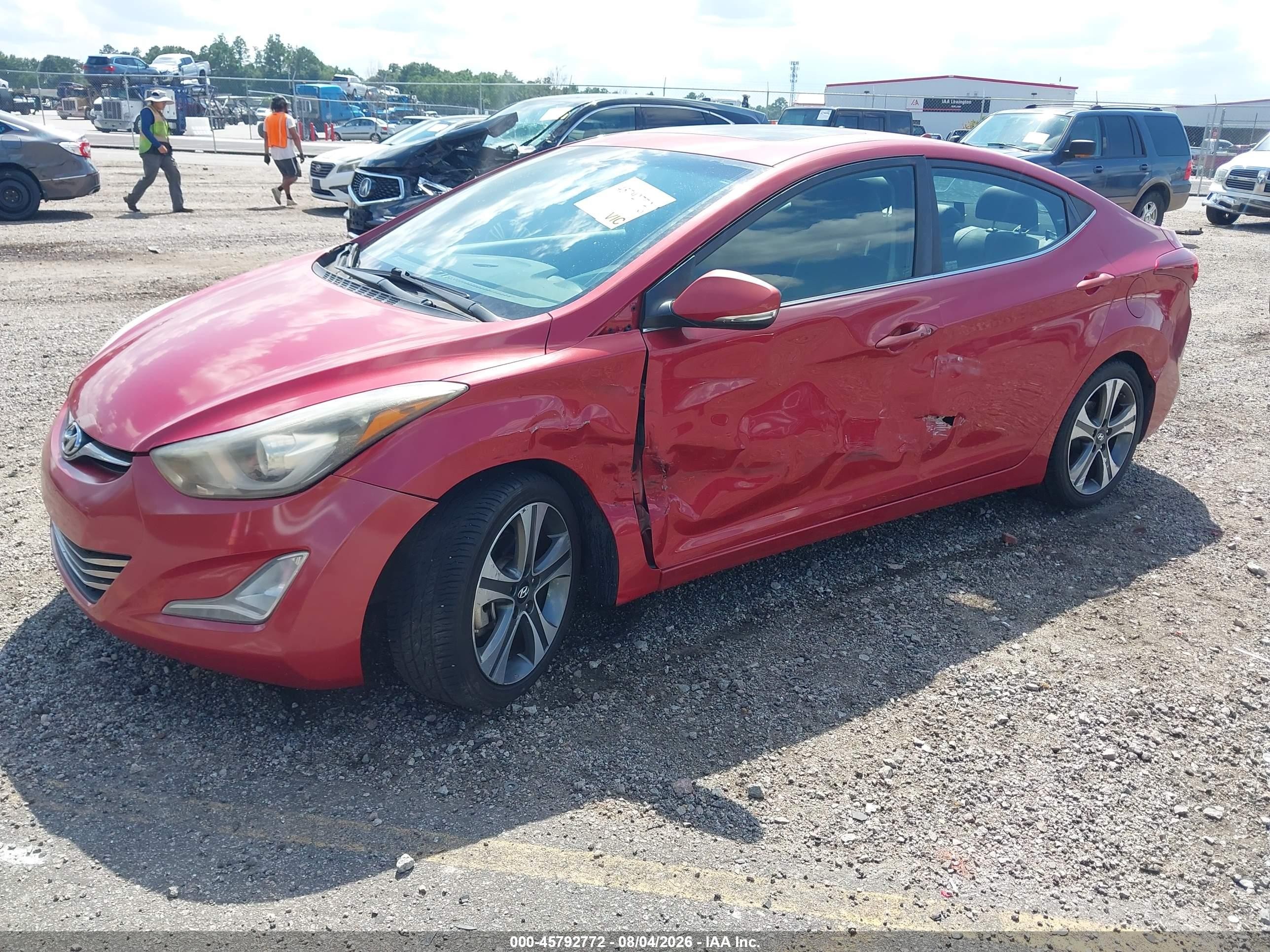 2014 Hyundai Elantra Sport Красный vin: KMHDH4AH1EU120701
