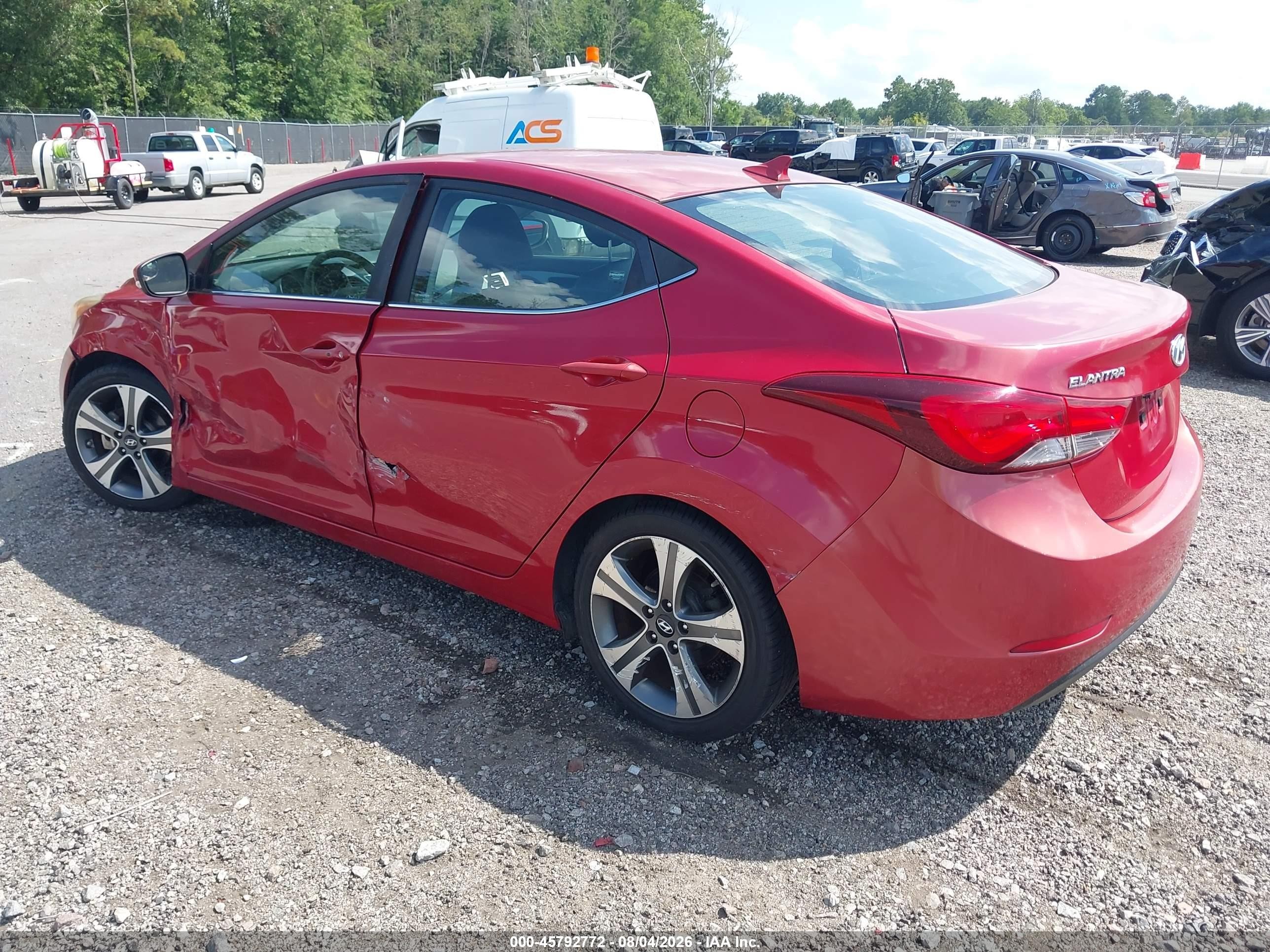 2014 Hyundai Elantra Sport Красный vin: KMHDH4AH1EU120701
