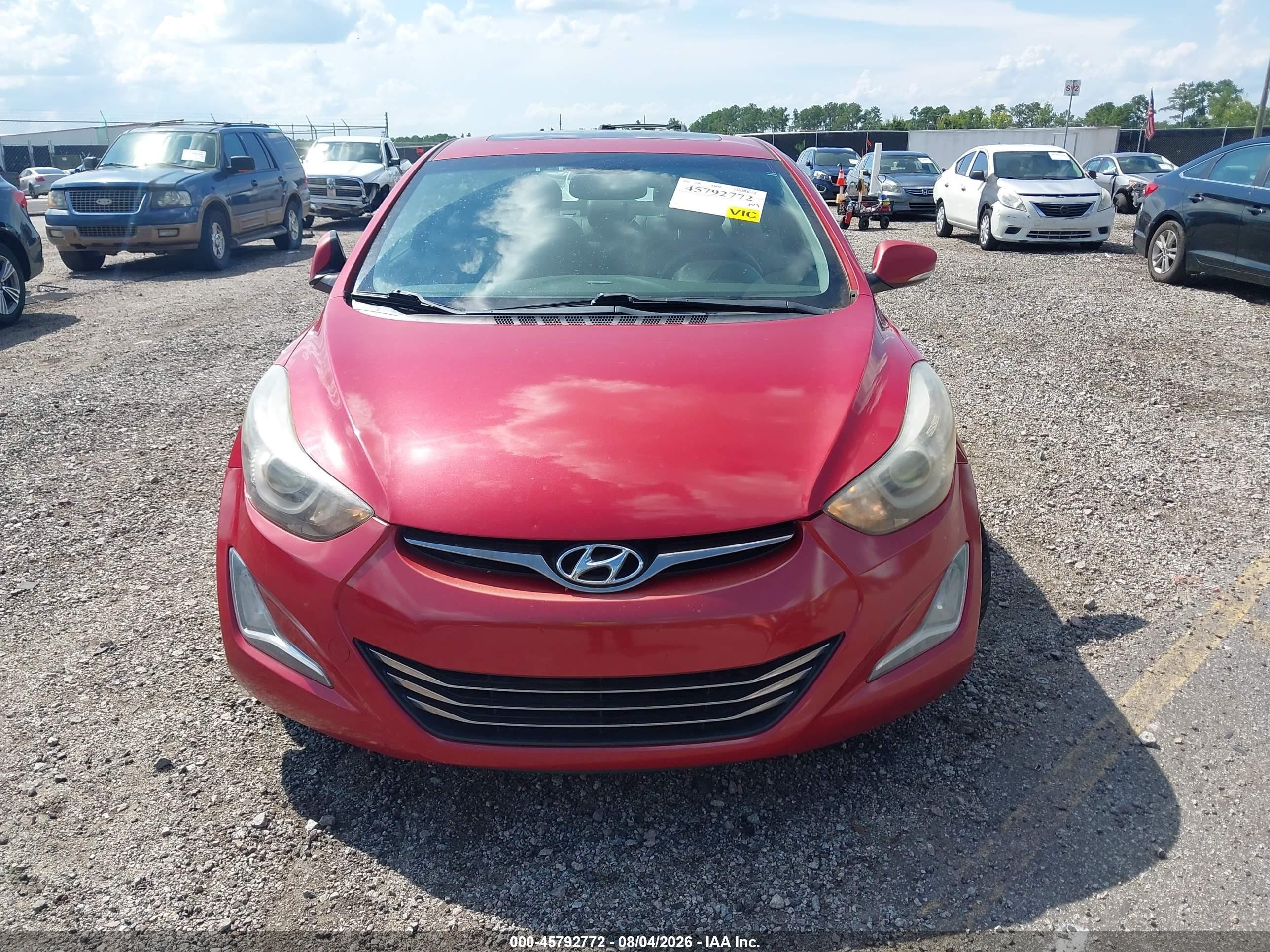 2014 Hyundai Elantra Sport Красный vin: KMHDH4AH1EU120701