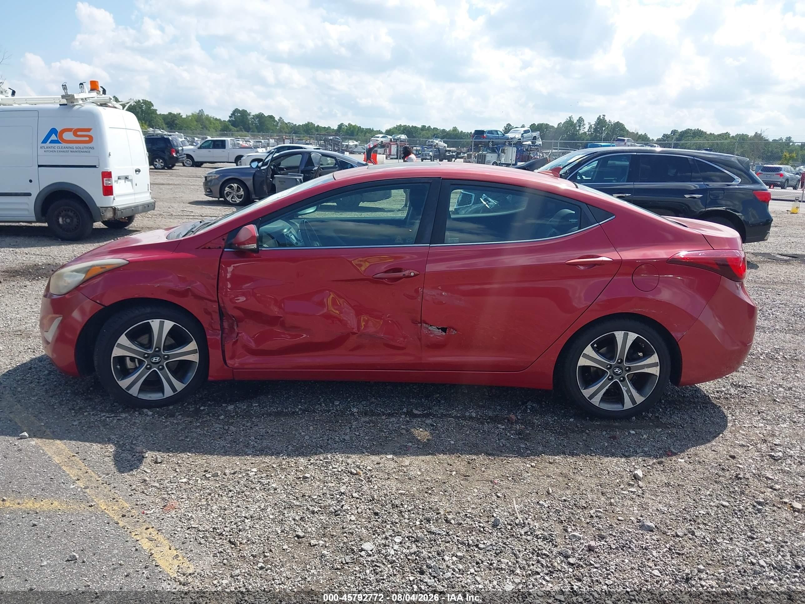 2014 Hyundai Elantra Sport Красный vin: KMHDH4AH1EU120701