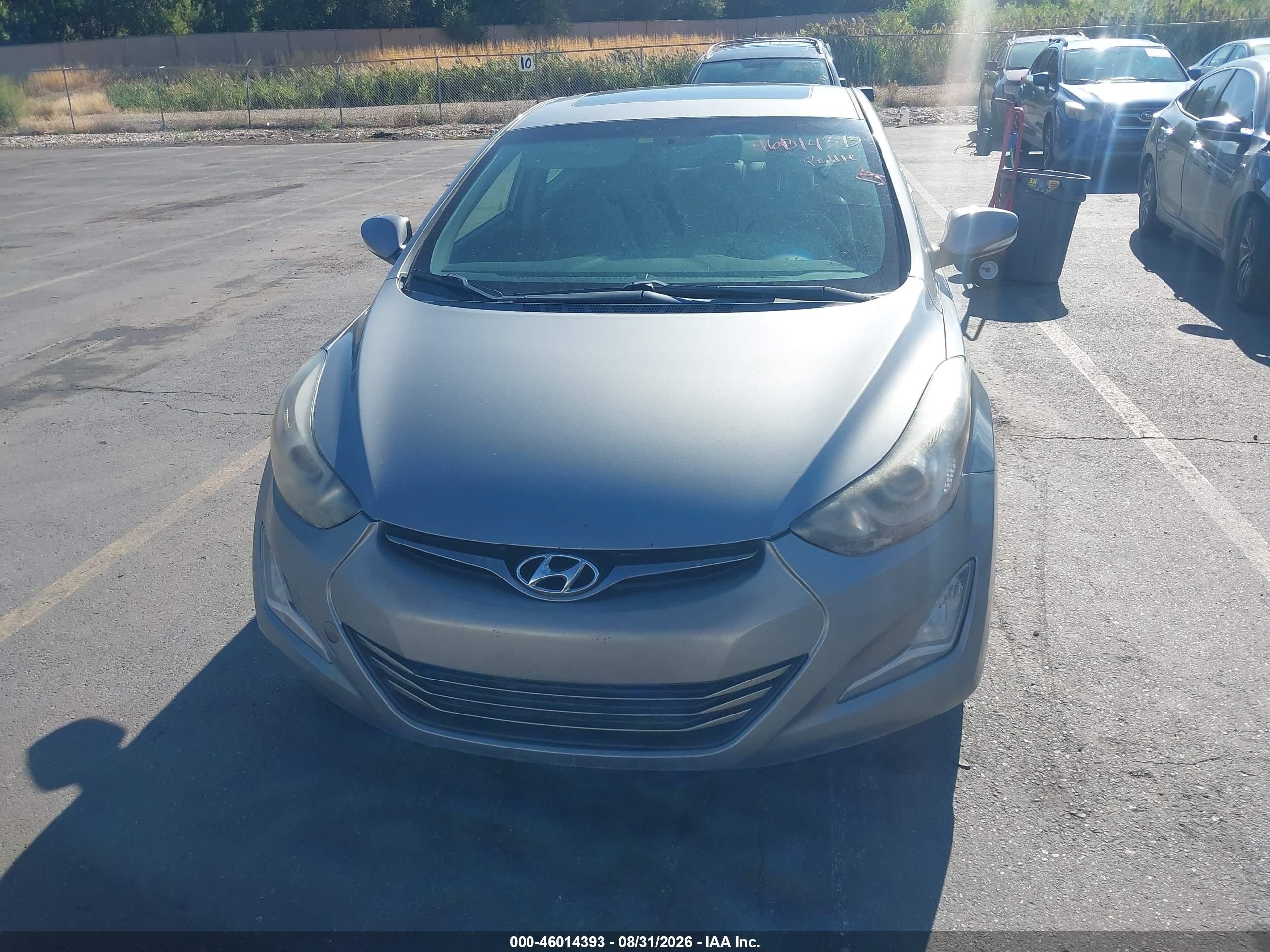 2014 Hyundai Elantra Sport Gray vin: KMHDH4AH1EU124635