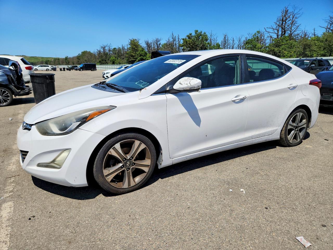 2015 Hyundai Elantra Sport White vin: KMHDH4AH1FU251368