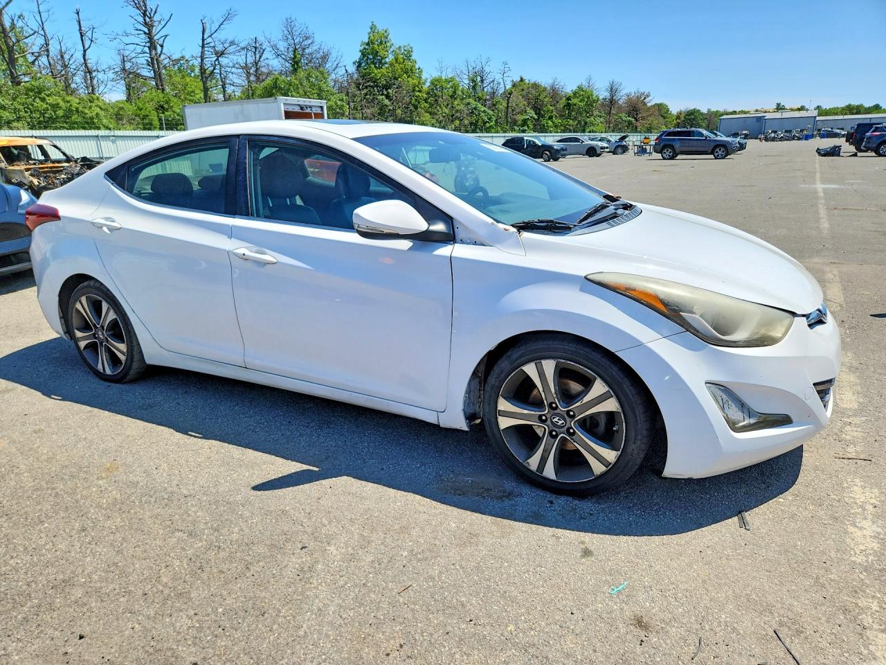 2015 Hyundai Elantra Sport White vin: KMHDH4AH1FU251368