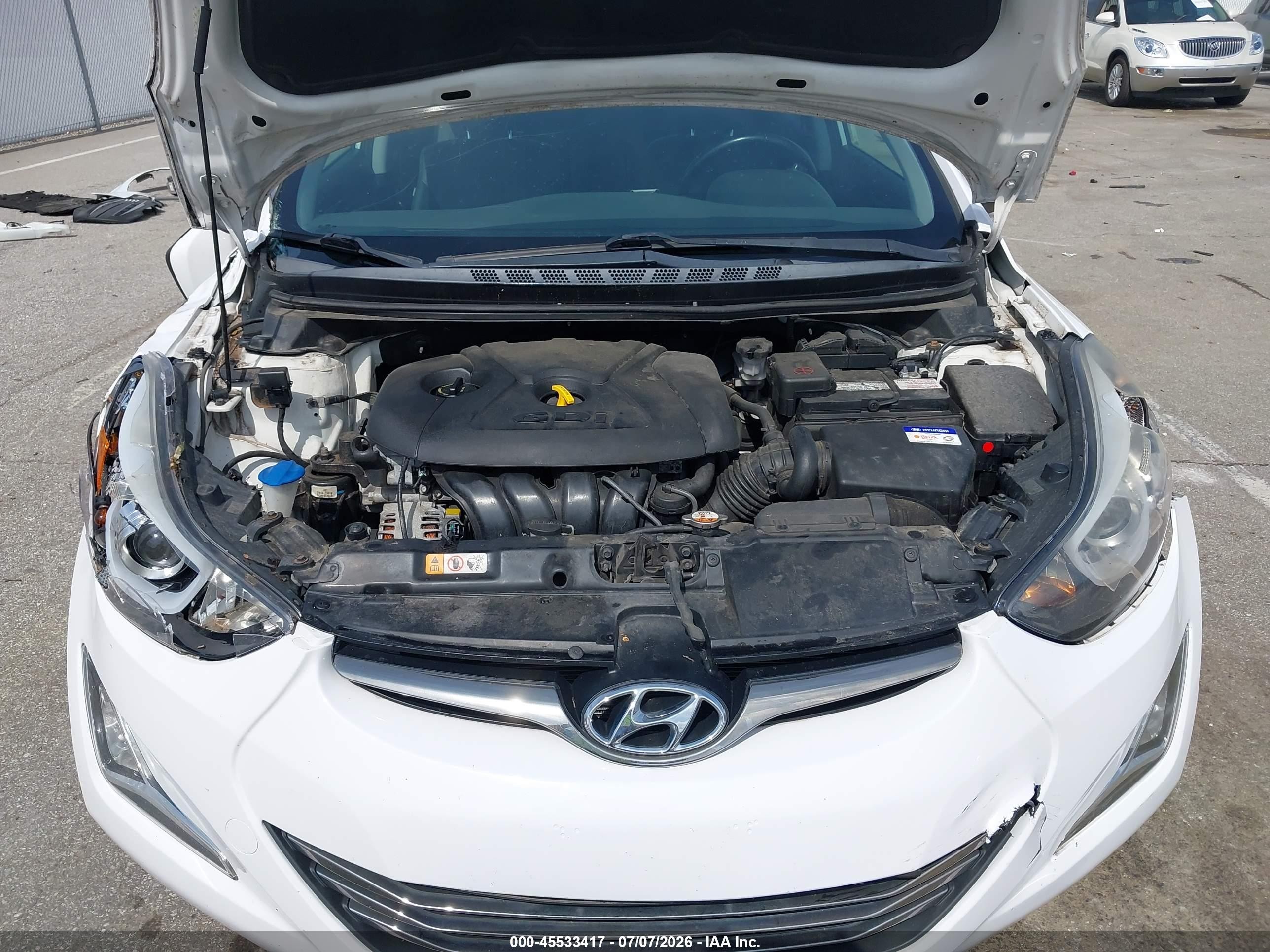 2015 Hyundai Elantra Sport Белый vin: KMHDH4AH1FU282636