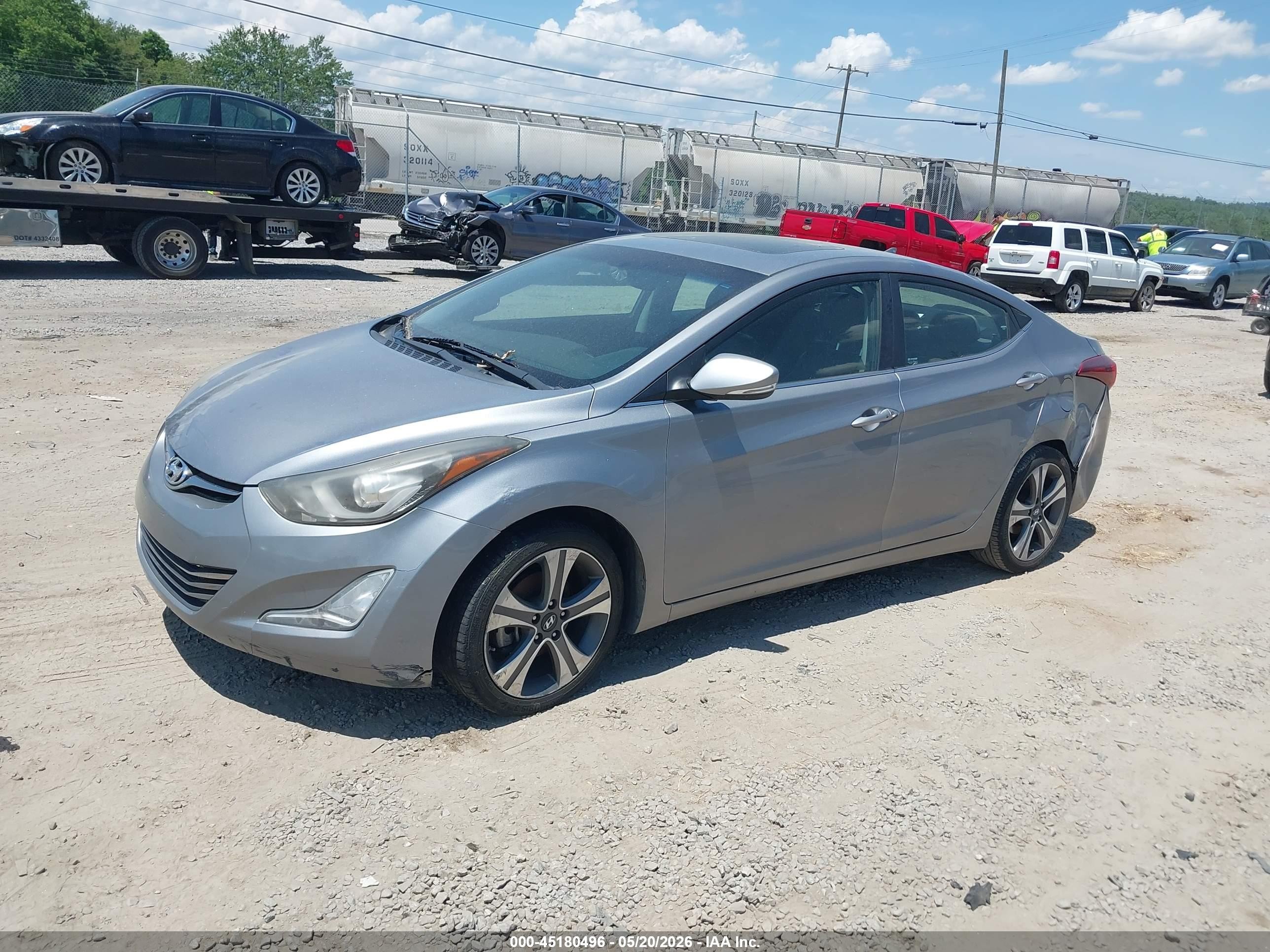 2014 Hyundai Elantra Sport Серебряный vin: KMHDH4AH2EU105995