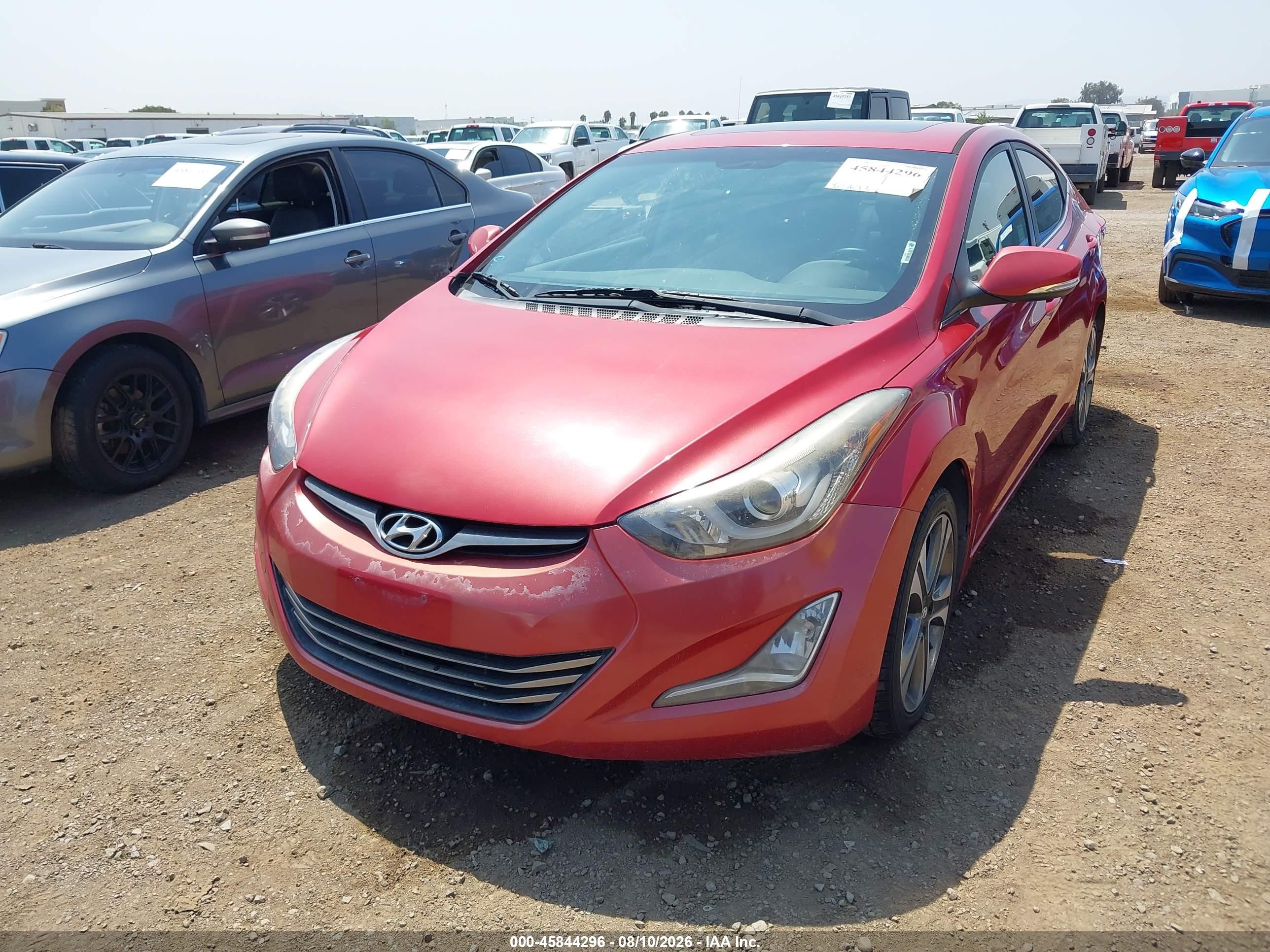 2014 Hyundai Elantra Sport Red vin: KMHDH4AH2EU158602