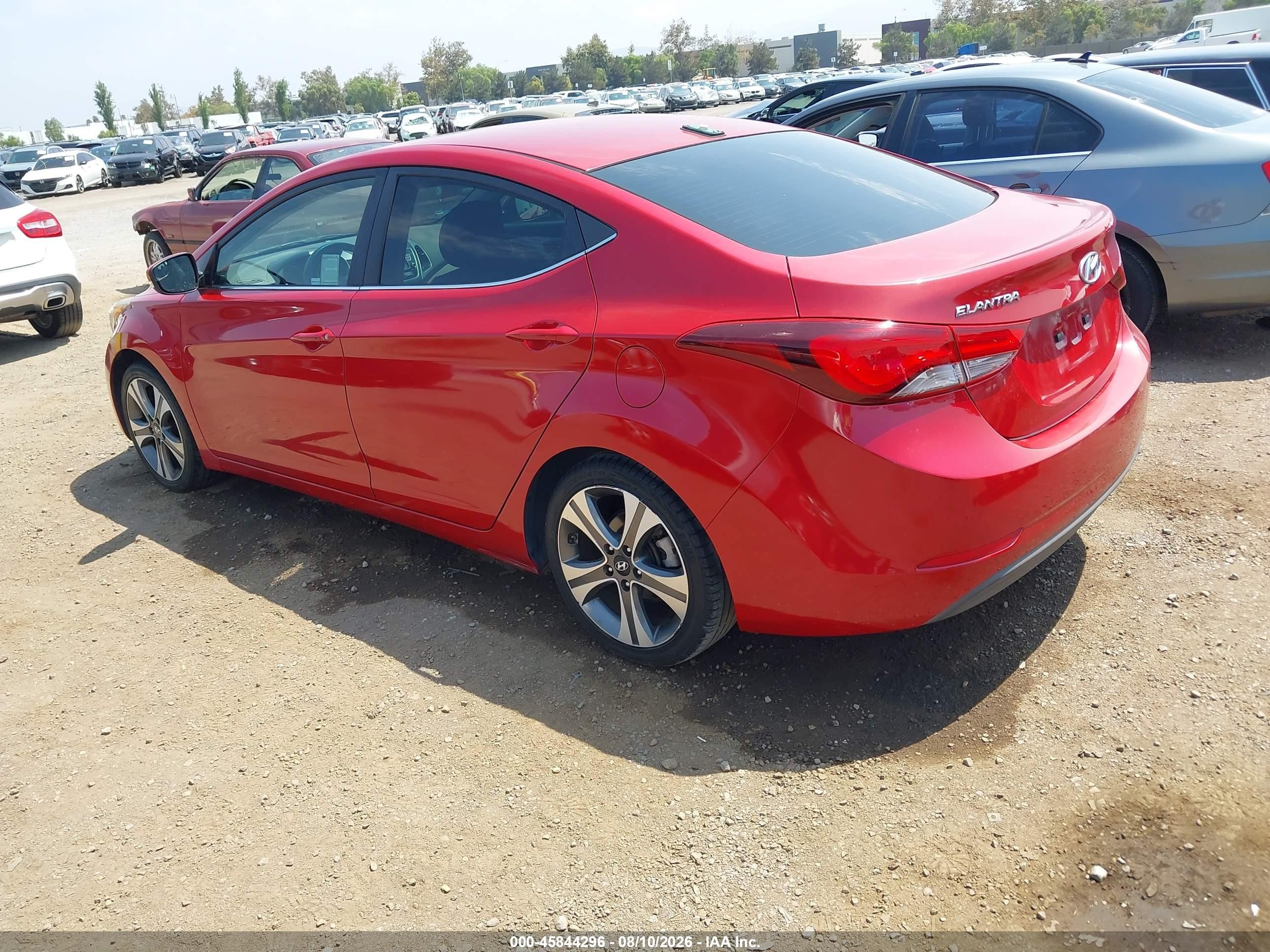 2014 Hyundai Elantra Sport Red vin: KMHDH4AH2EU158602
