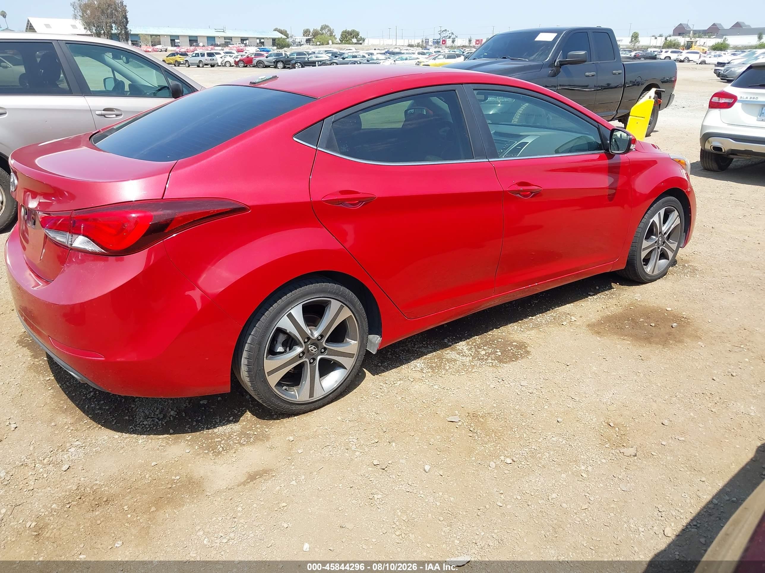 2014 Hyundai Elantra Sport Red vin: KMHDH4AH2EU158602