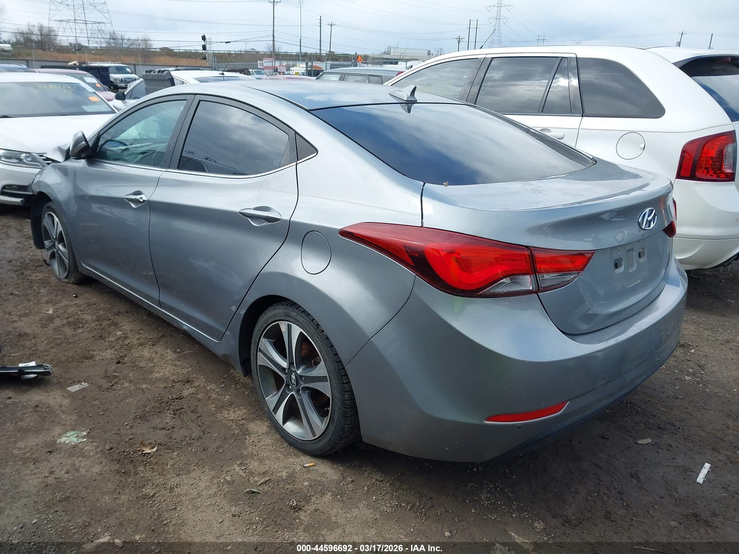 2014 Hyundai Elantra Sport Silver vin: KMHDH4AH2EU167025