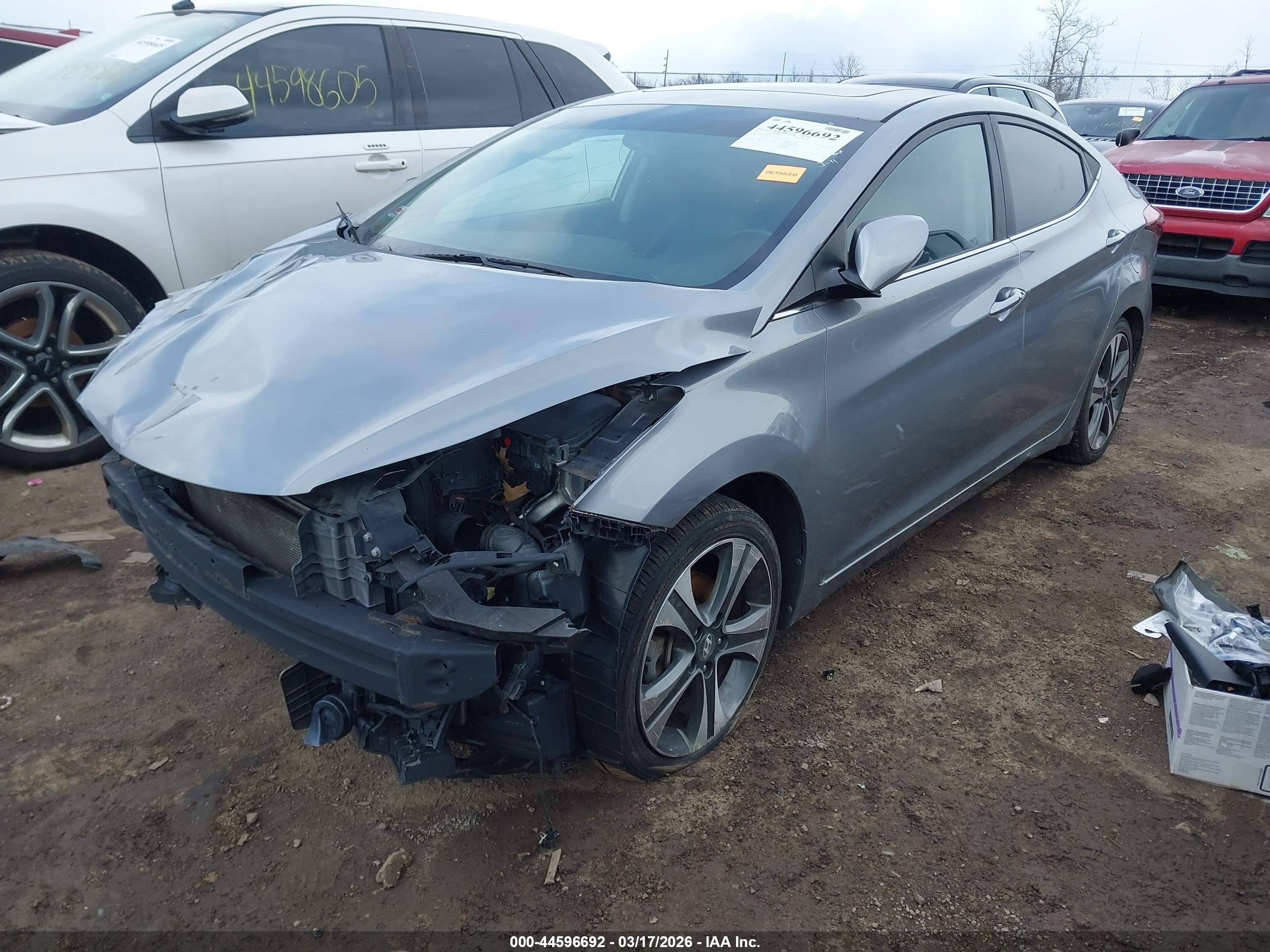 2014 Hyundai Elantra Sport Silver vin: KMHDH4AH2EU167025