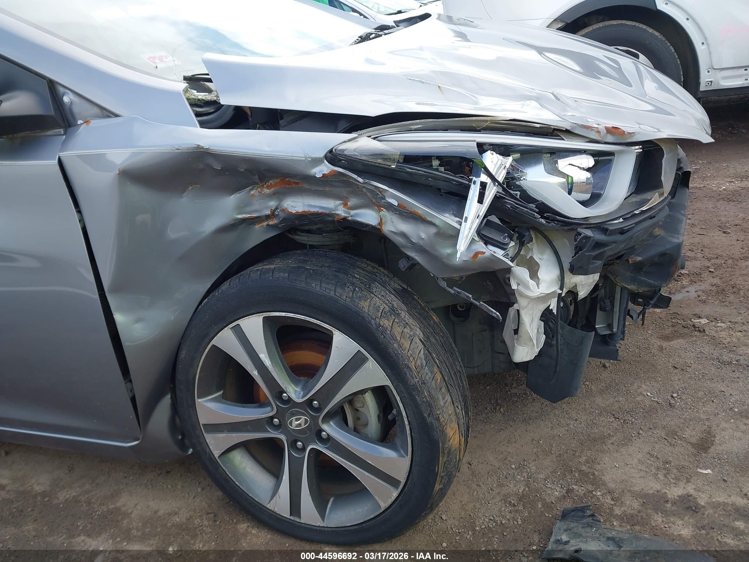 2014 Hyundai Elantra Sport Silver vin: KMHDH4AH2EU167025