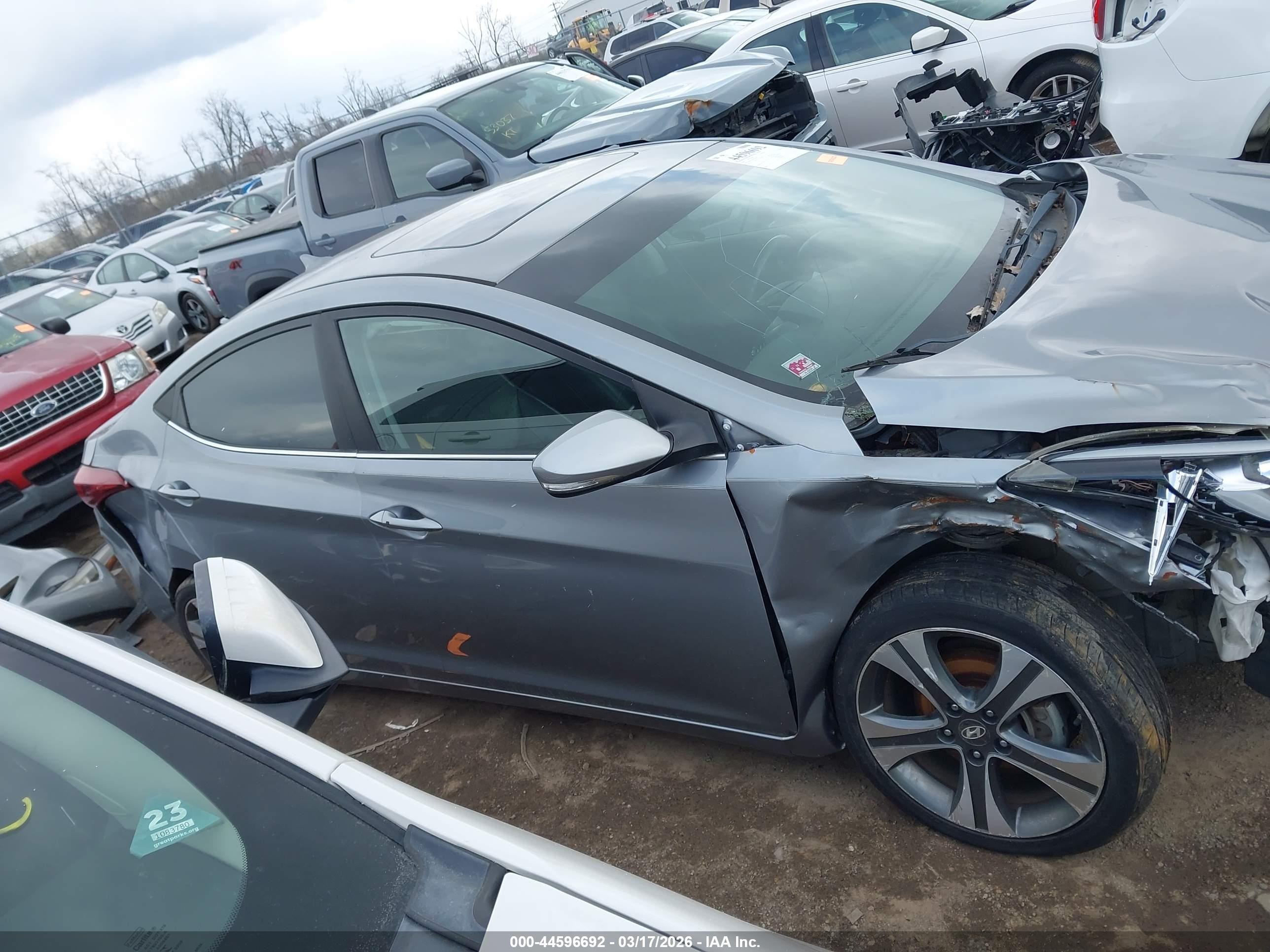 2014 Hyundai Elantra Sport Silver vin: KMHDH4AH2EU167025