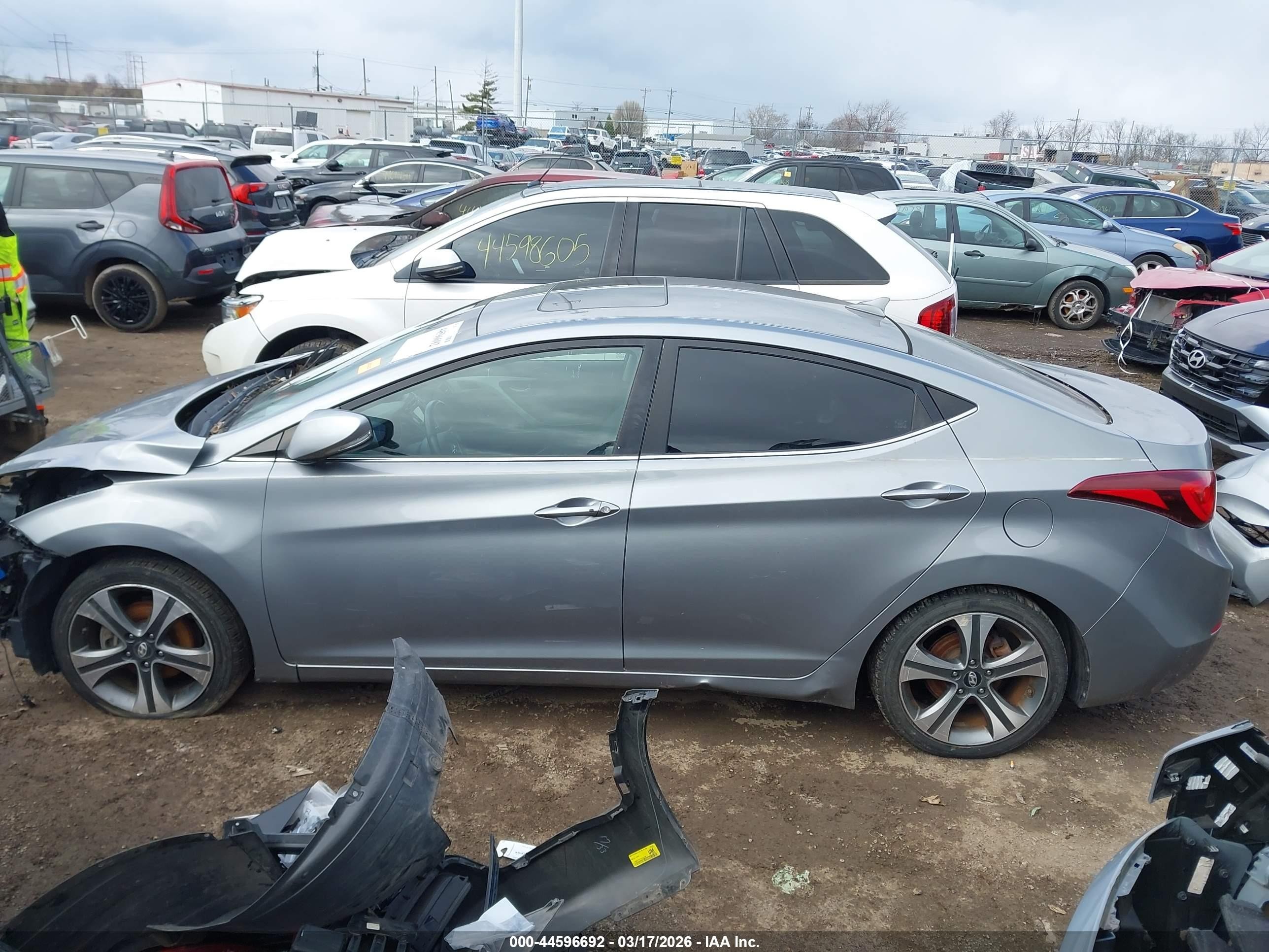 2014 Hyundai Elantra Sport Silver vin: KMHDH4AH2EU167025