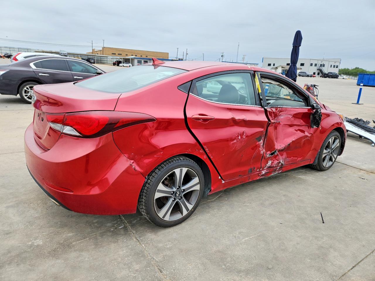 2014 Hyundai Elantra Sport Red vin: KMHDH4AH2EU176453