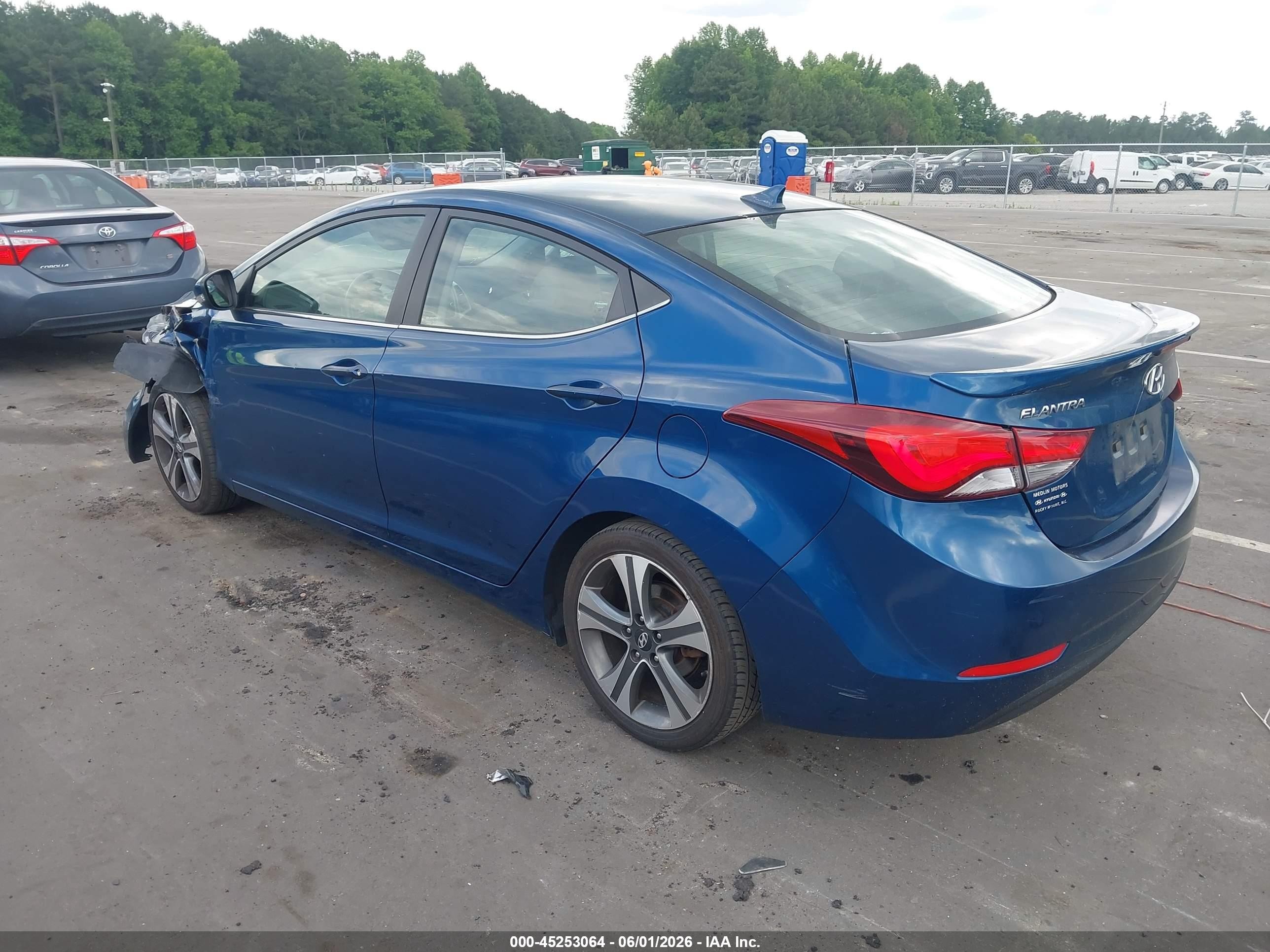 2014 Hyundai Elantra Sport Синий vin: KMHDH4AH2EU211122