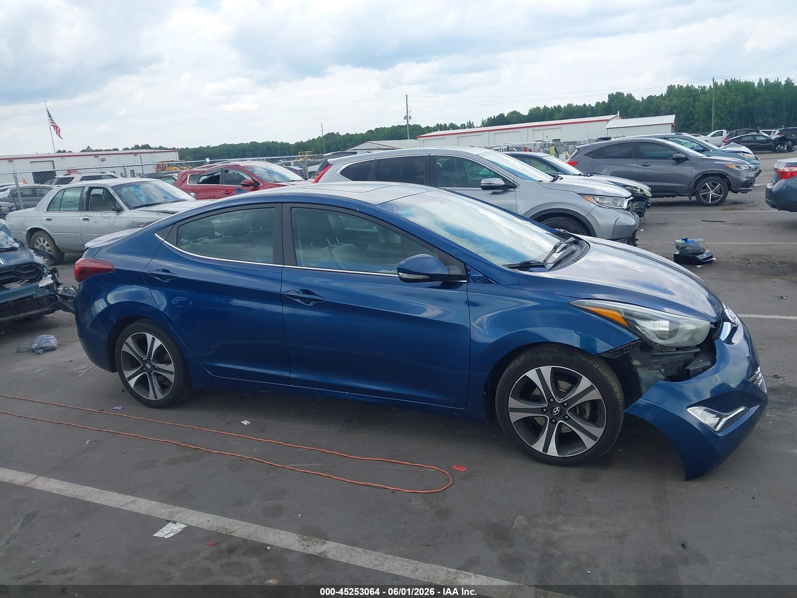 2014 Hyundai Elantra Sport Синий vin: KMHDH4AH2EU211122