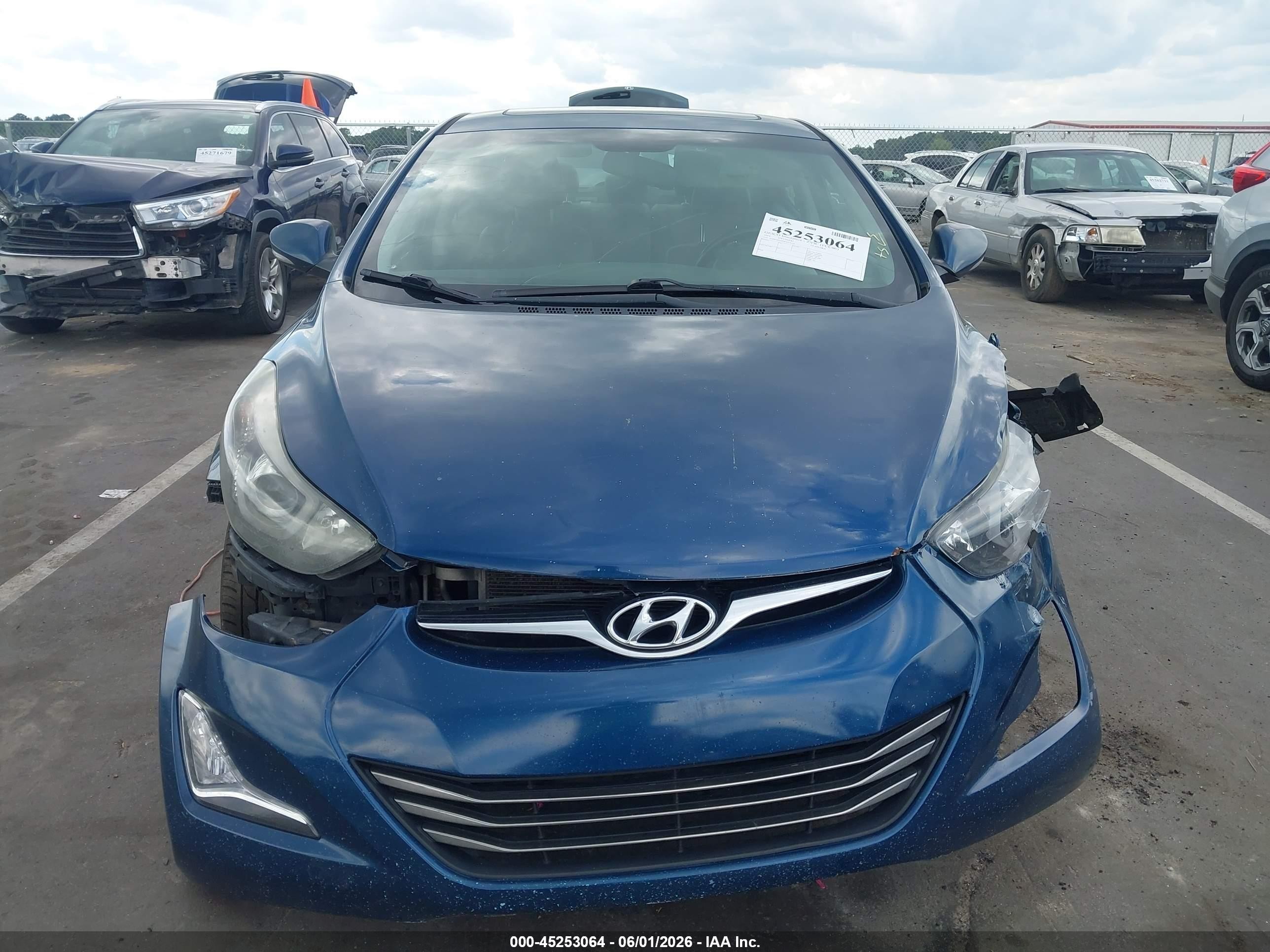 2014 Hyundai Elantra Sport Синий vin: KMHDH4AH2EU211122