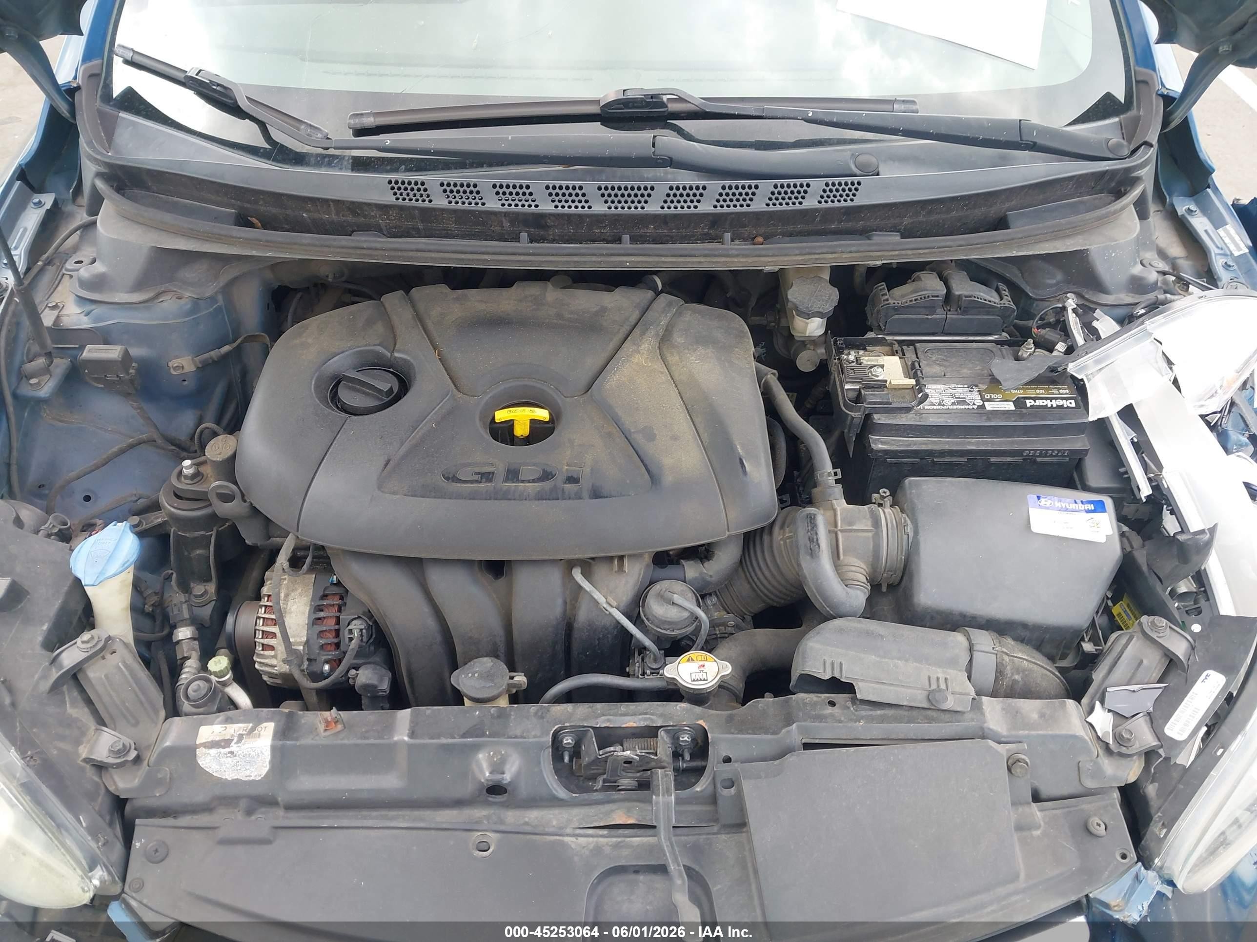 2014 Hyundai Elantra Sport Синий vin: KMHDH4AH2EU211122