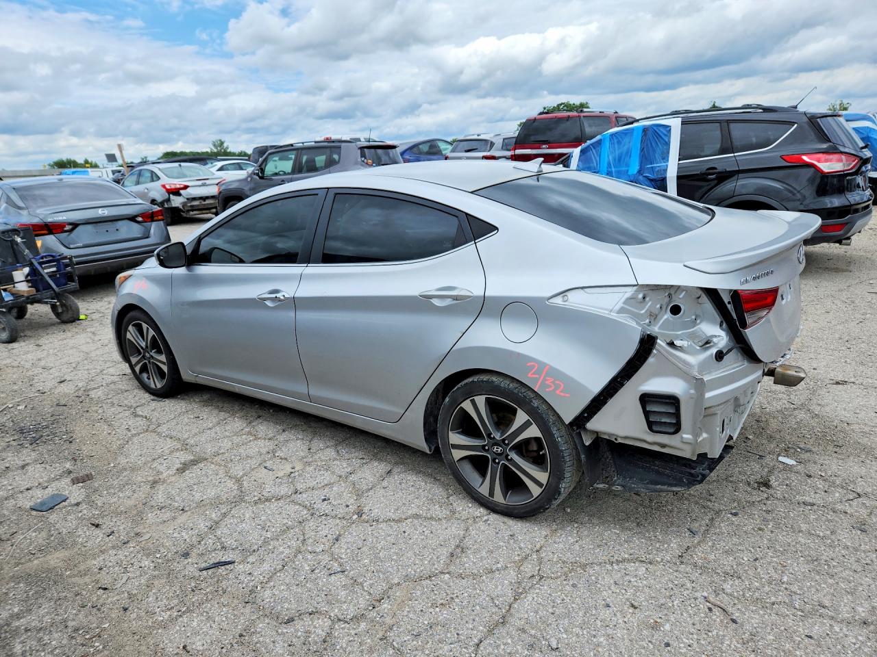 2015 Hyundai Elantra Sport Silver vin: KMHDH4AH2FU342519
