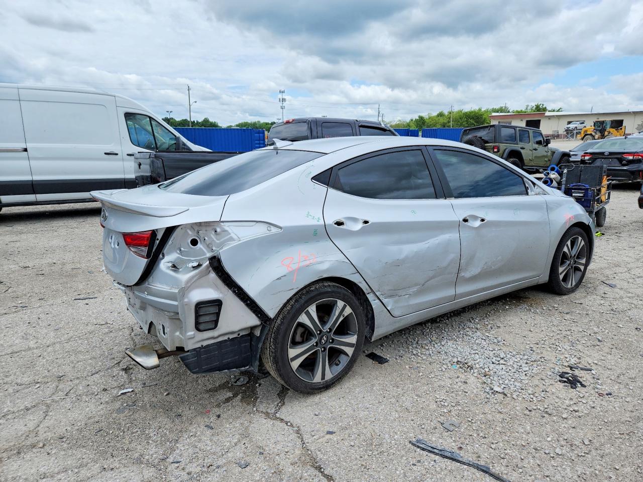 2015 Hyundai Elantra Sport Silver vin: KMHDH4AH2FU342519