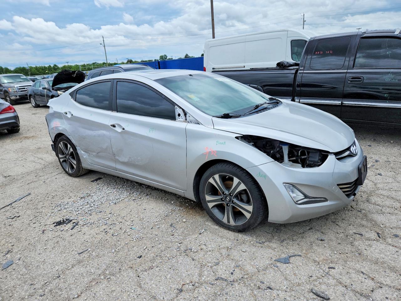 2015 Hyundai Elantra Sport Silver vin: KMHDH4AH2FU342519