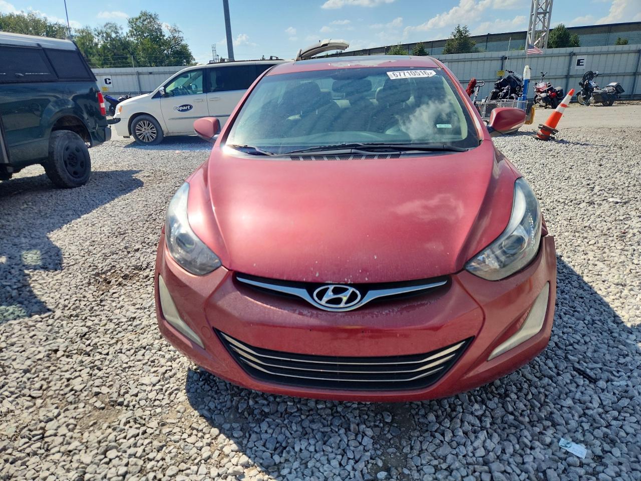 2014 Hyundai Elantra Sport Red vin: KMHDH4AH3EU120361