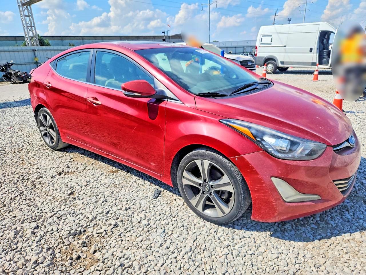2014 Hyundai Elantra Sport Red vin: KMHDH4AH3EU120361
