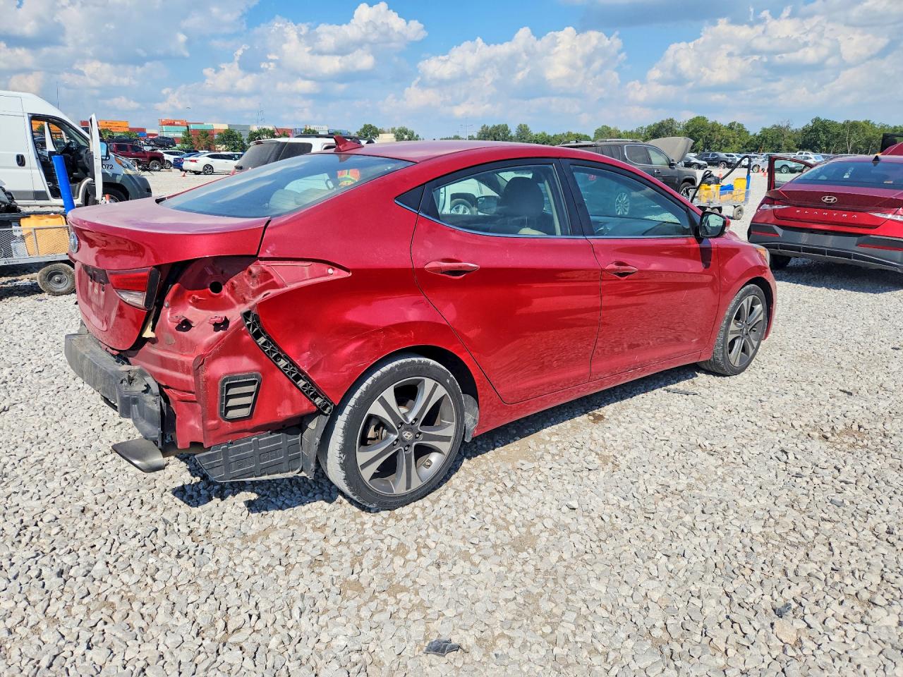 2014 Hyundai Elantra Sport Red vin: KMHDH4AH3EU120361