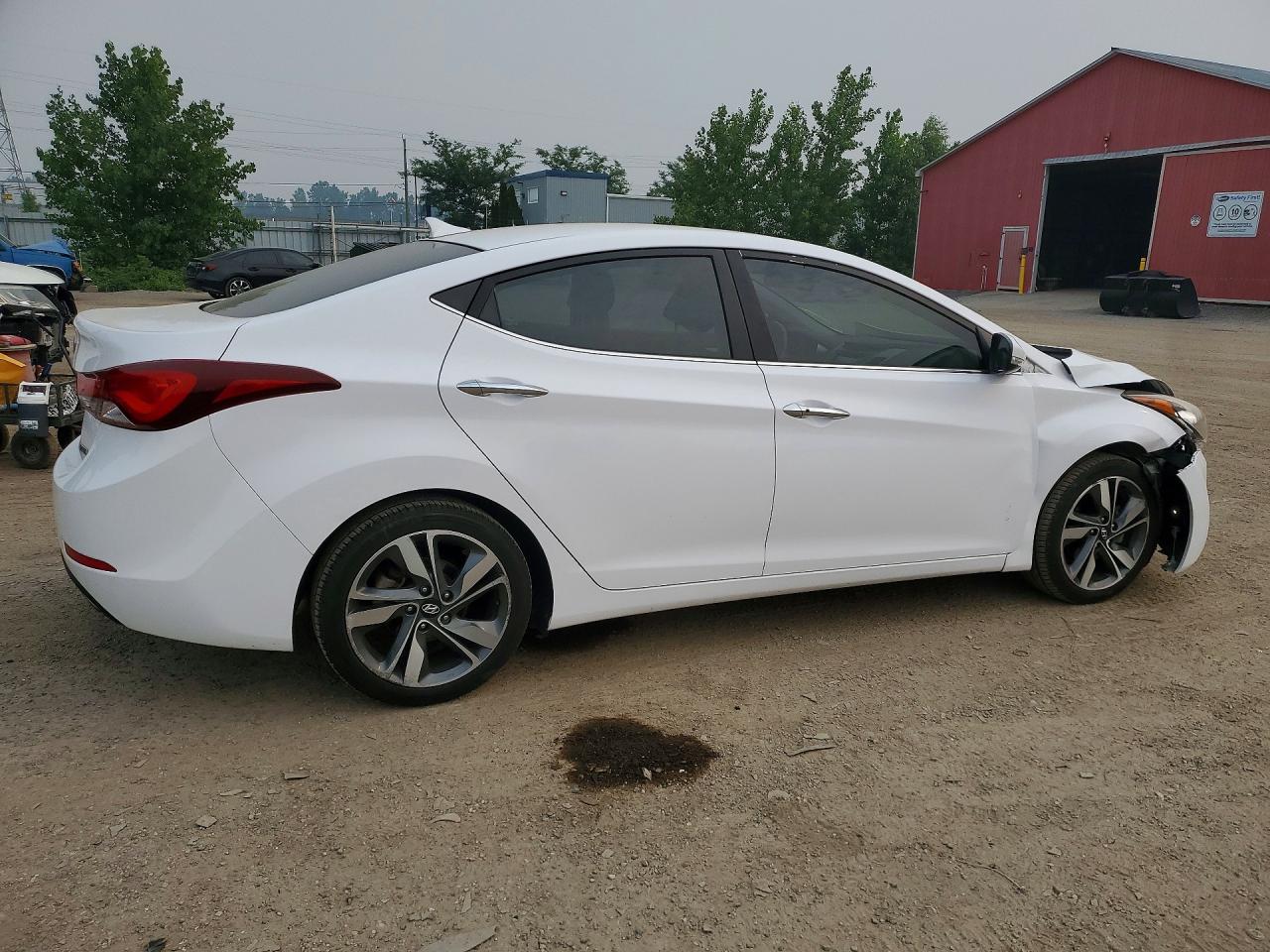 2014 Hyundai Elantra Sport White vin: KMHDH4AH3EU127987