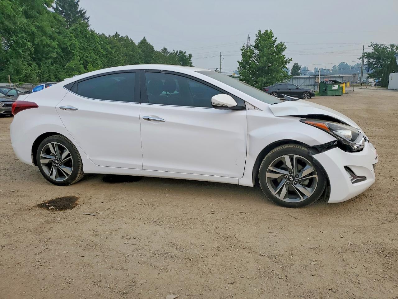2014 Hyundai Elantra Sport White vin: KMHDH4AH3EU127987