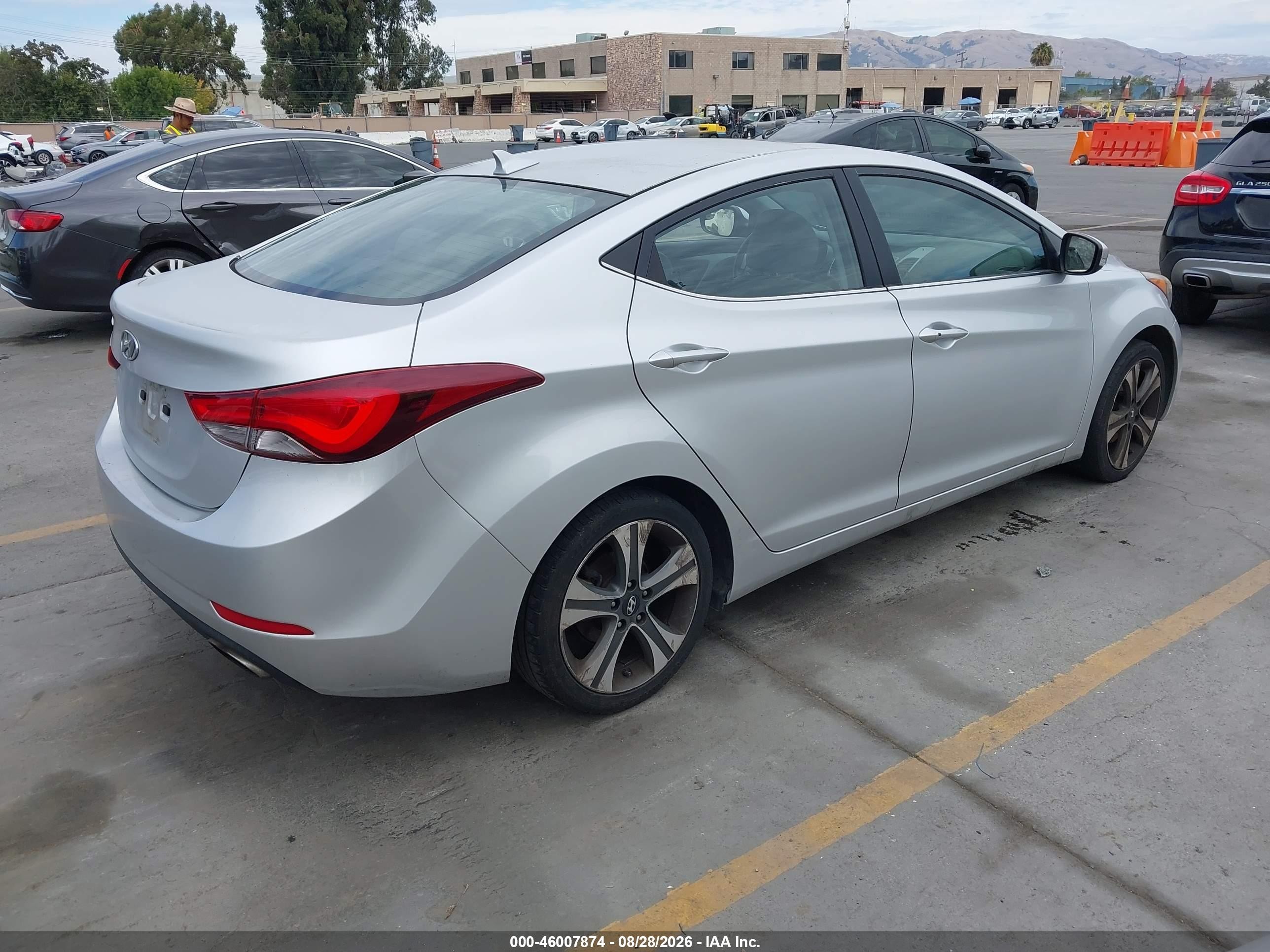 2014 Hyundai Elantra Sport Silver vin: KMHDH4AH3EU133904
