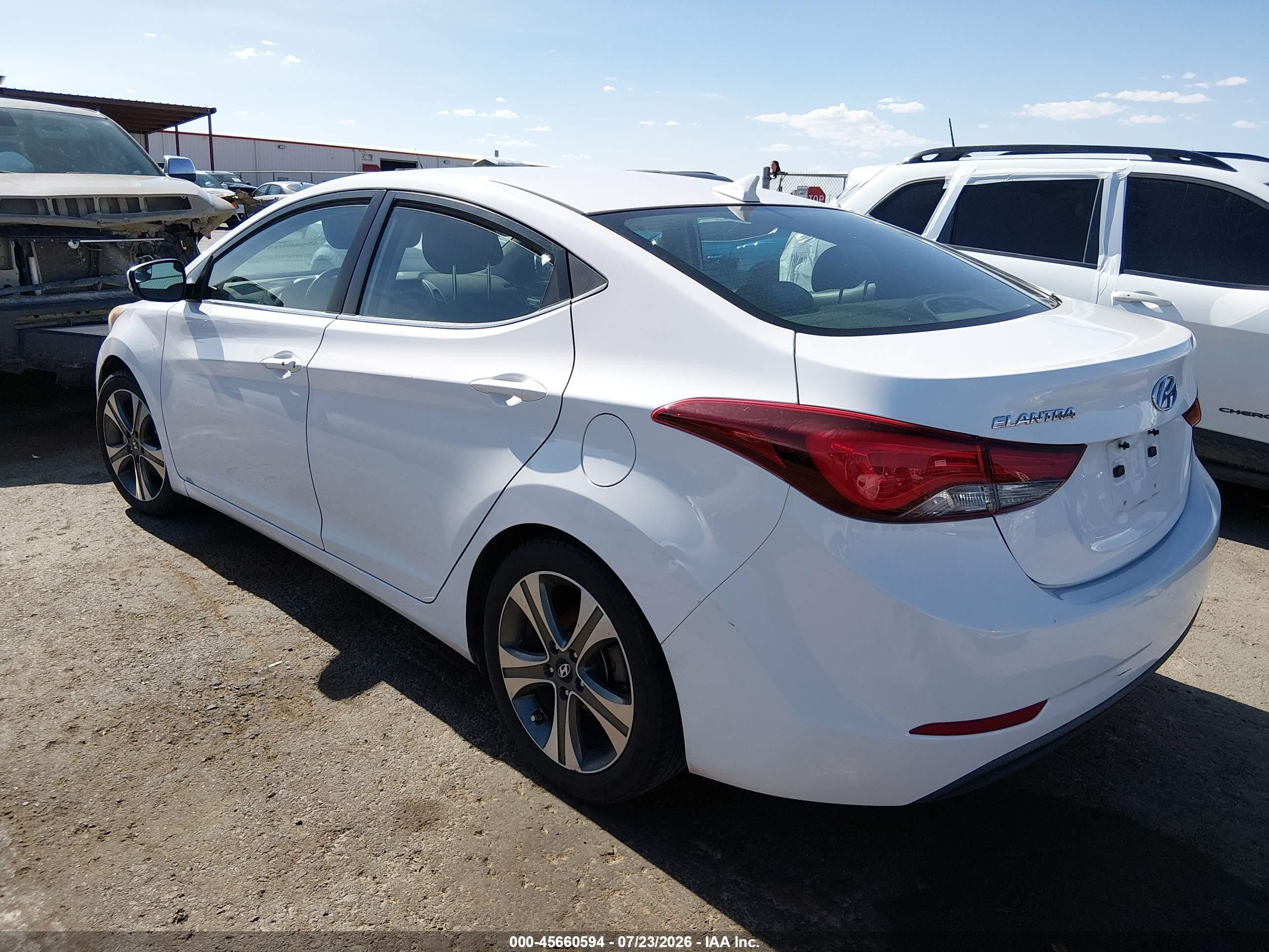 2015 Hyundai Elantra Sport White vin: KMHDH4AH3FU227153