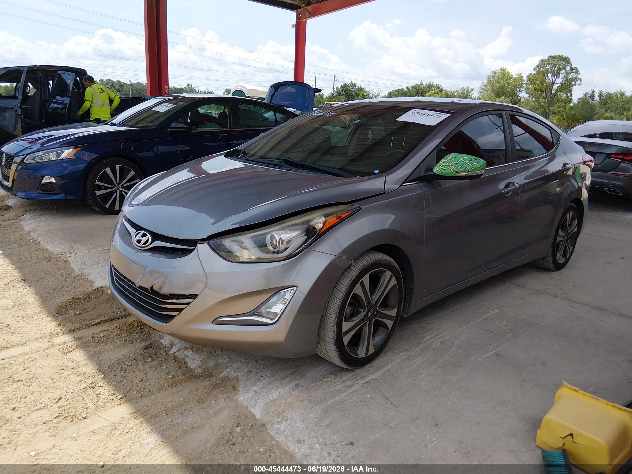 2014 Hyundai Elantra Sport Gray vin: KMHDH4AH4EU048358