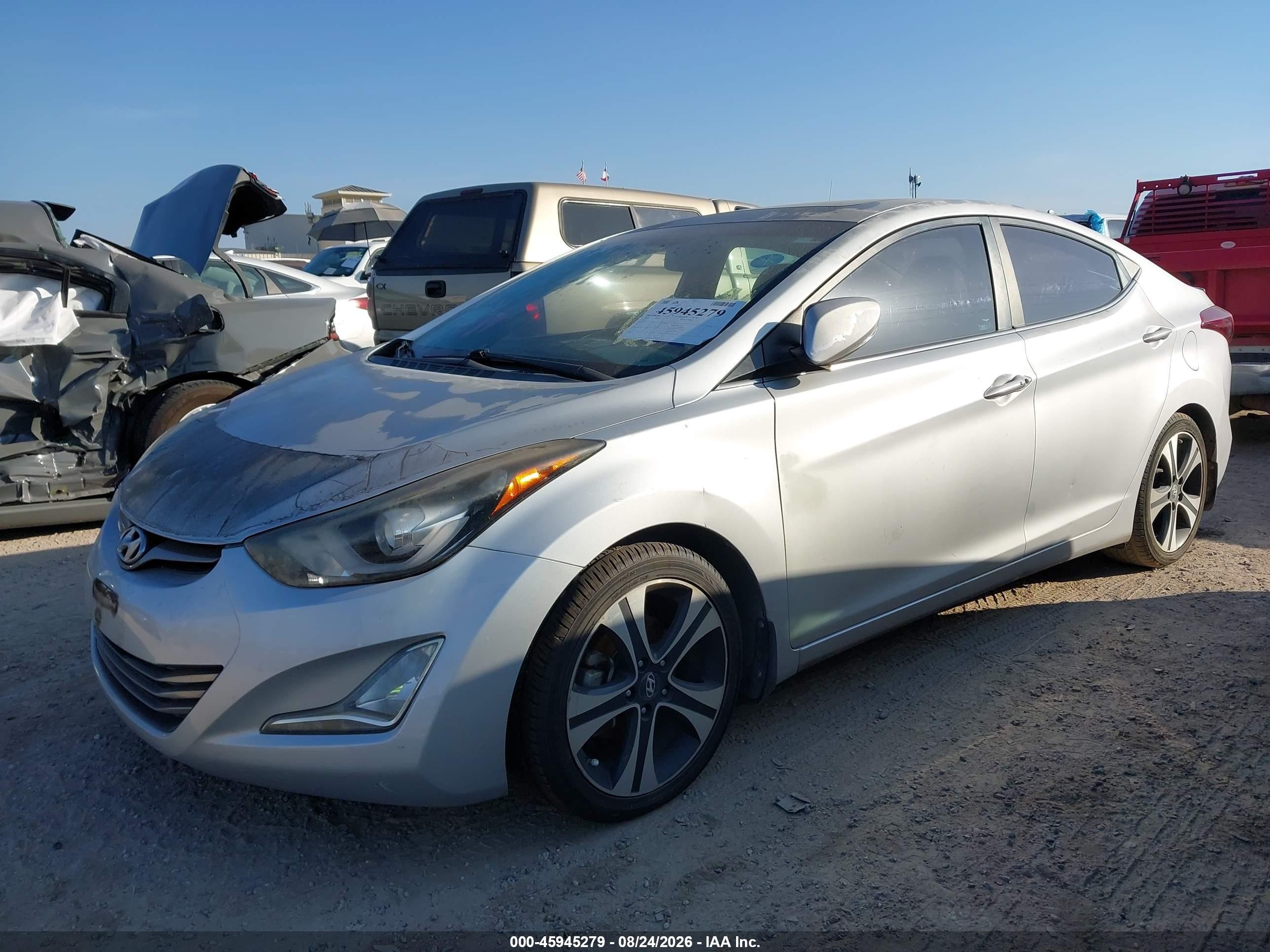 2015 Hyundai Elantra Sport Silver vin: KMHDH4AH4FU373528
