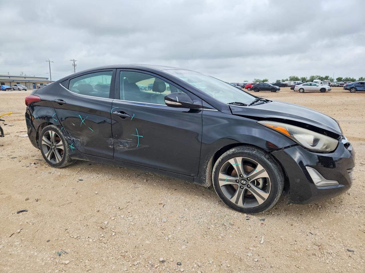 2014 Hyundai Elantra Sport Black vin: KMHDH4AH5EU038552