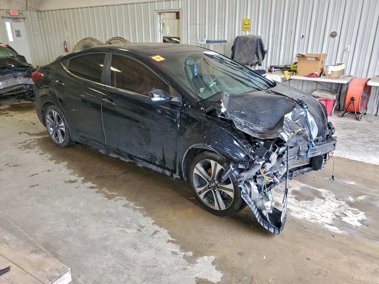 2014 Hyundai Elantra Sport Black vin: KMHDH4AH5EU070076