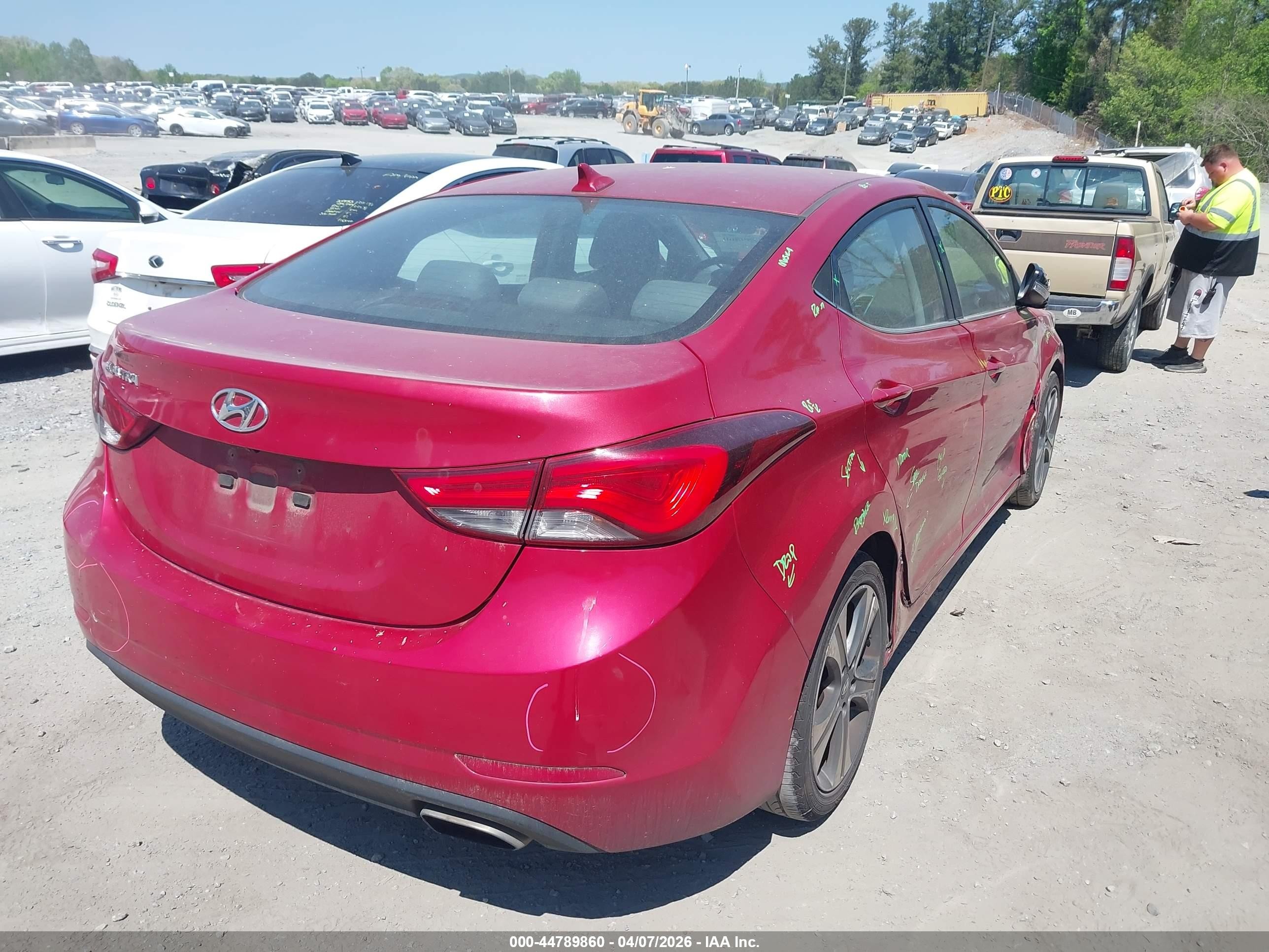 2014 Hyundai Elantra Sport Red vin: KMHDH4AH5EU083037