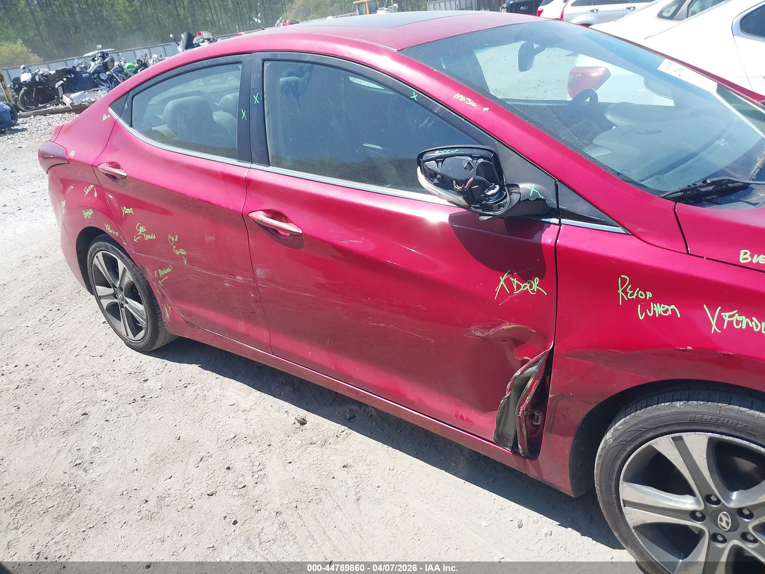 2014 Hyundai Elantra Sport Red vin: KMHDH4AH5EU083037