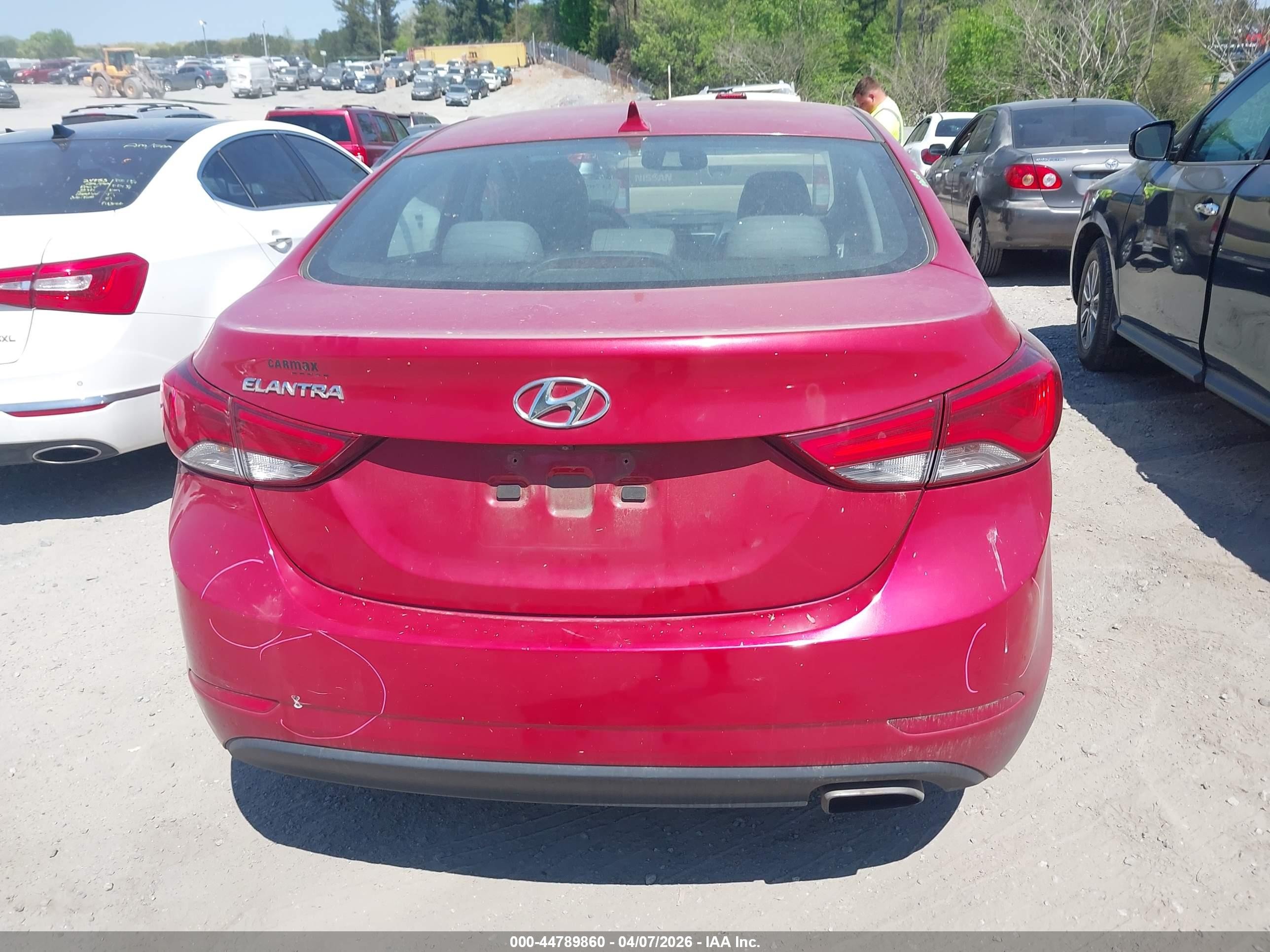 2014 Hyundai Elantra Sport Red vin: KMHDH4AH5EU083037