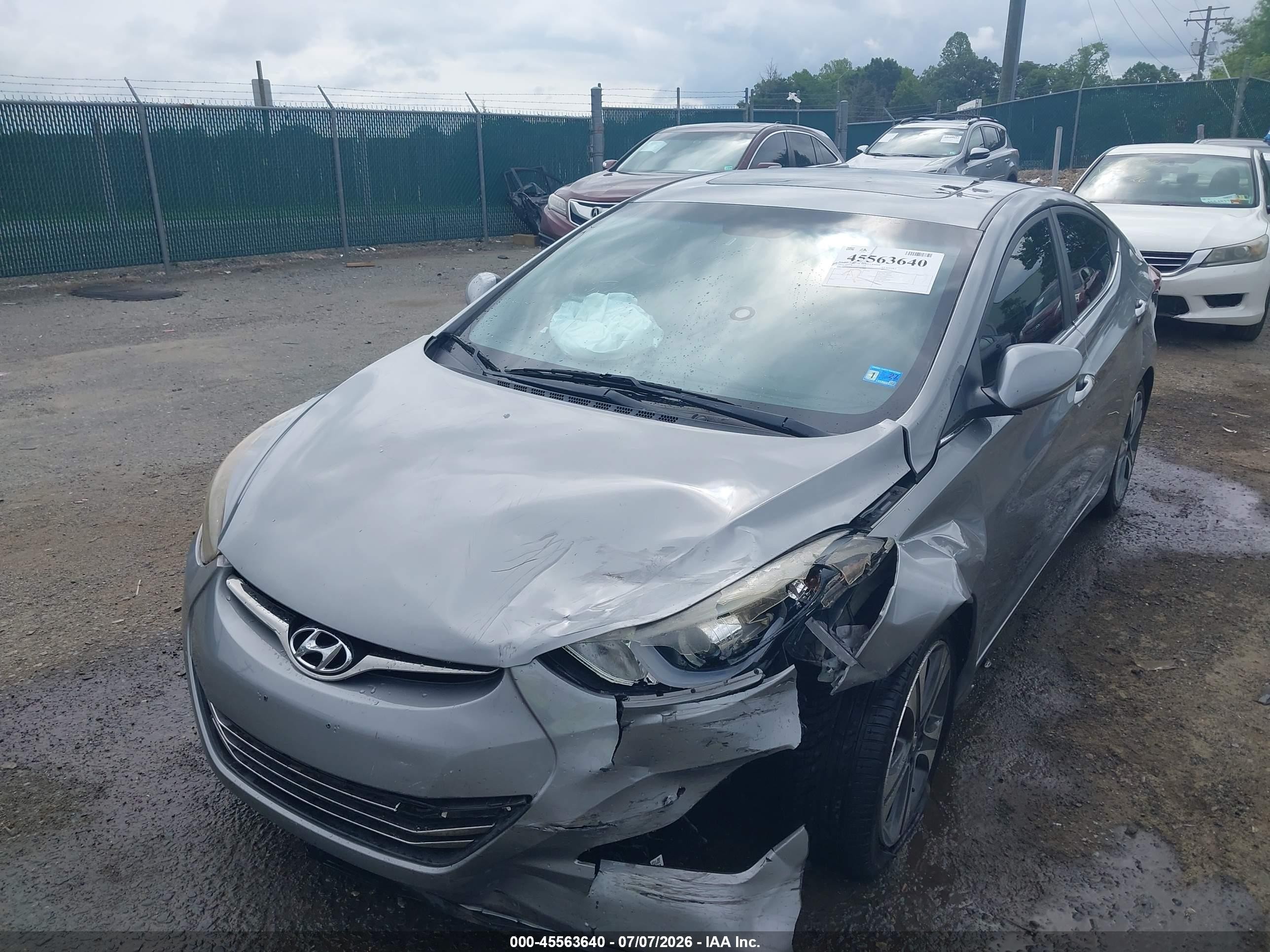2014 Hyundai Elantra Sport Gray vin: KMHDH4AH5EU105988