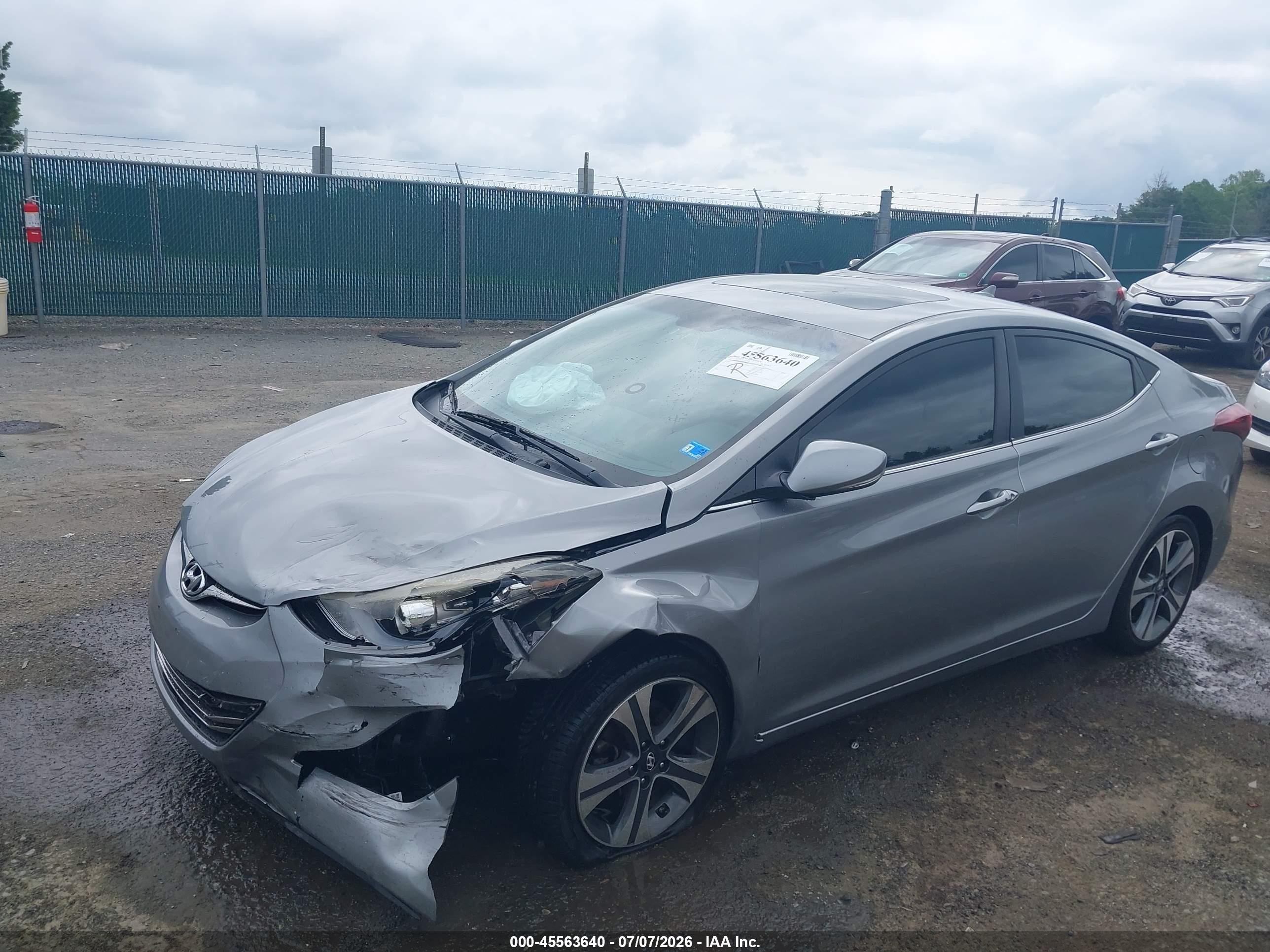 2014 Hyundai Elantra Sport Gray vin: KMHDH4AH5EU105988