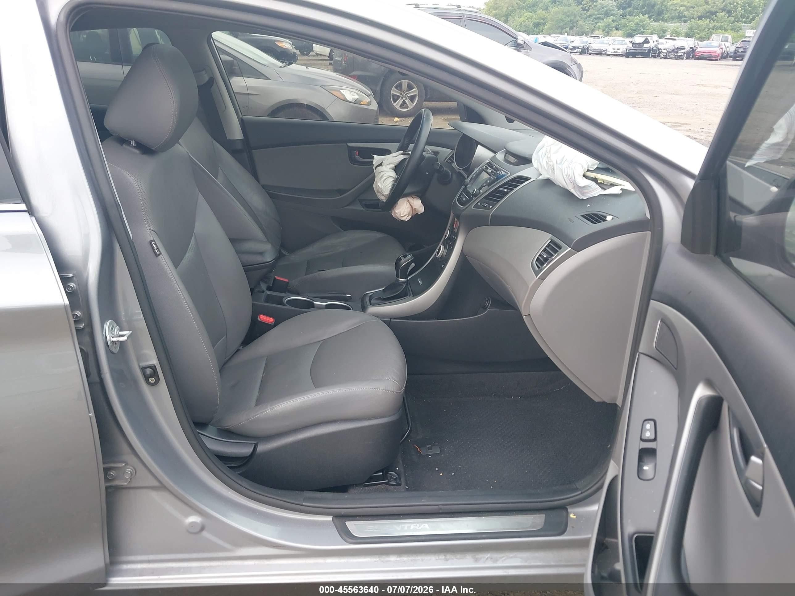 2014 Hyundai Elantra Sport Gray vin: KMHDH4AH5EU105988
