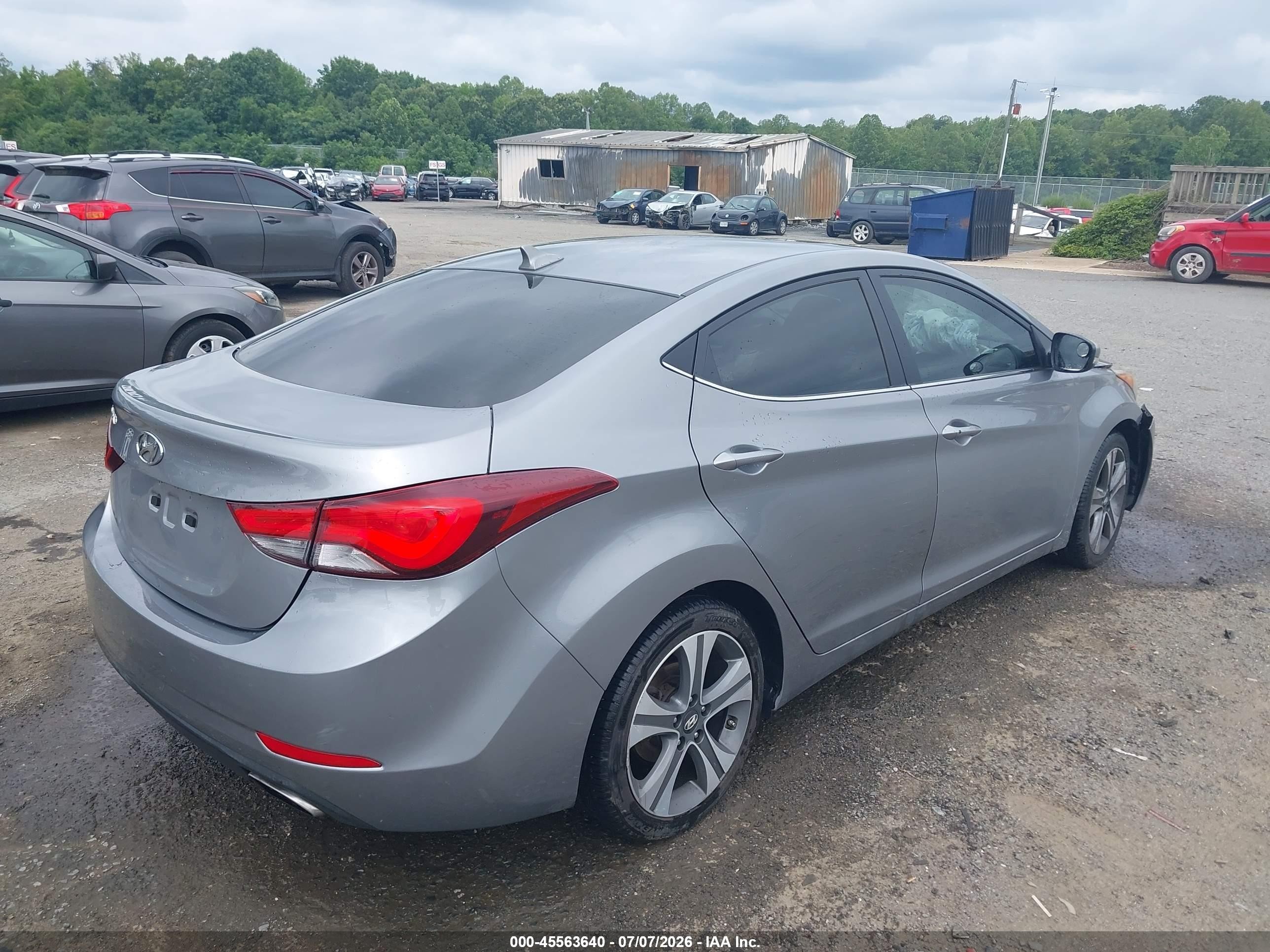 2014 Hyundai Elantra Sport Gray vin: KMHDH4AH5EU105988