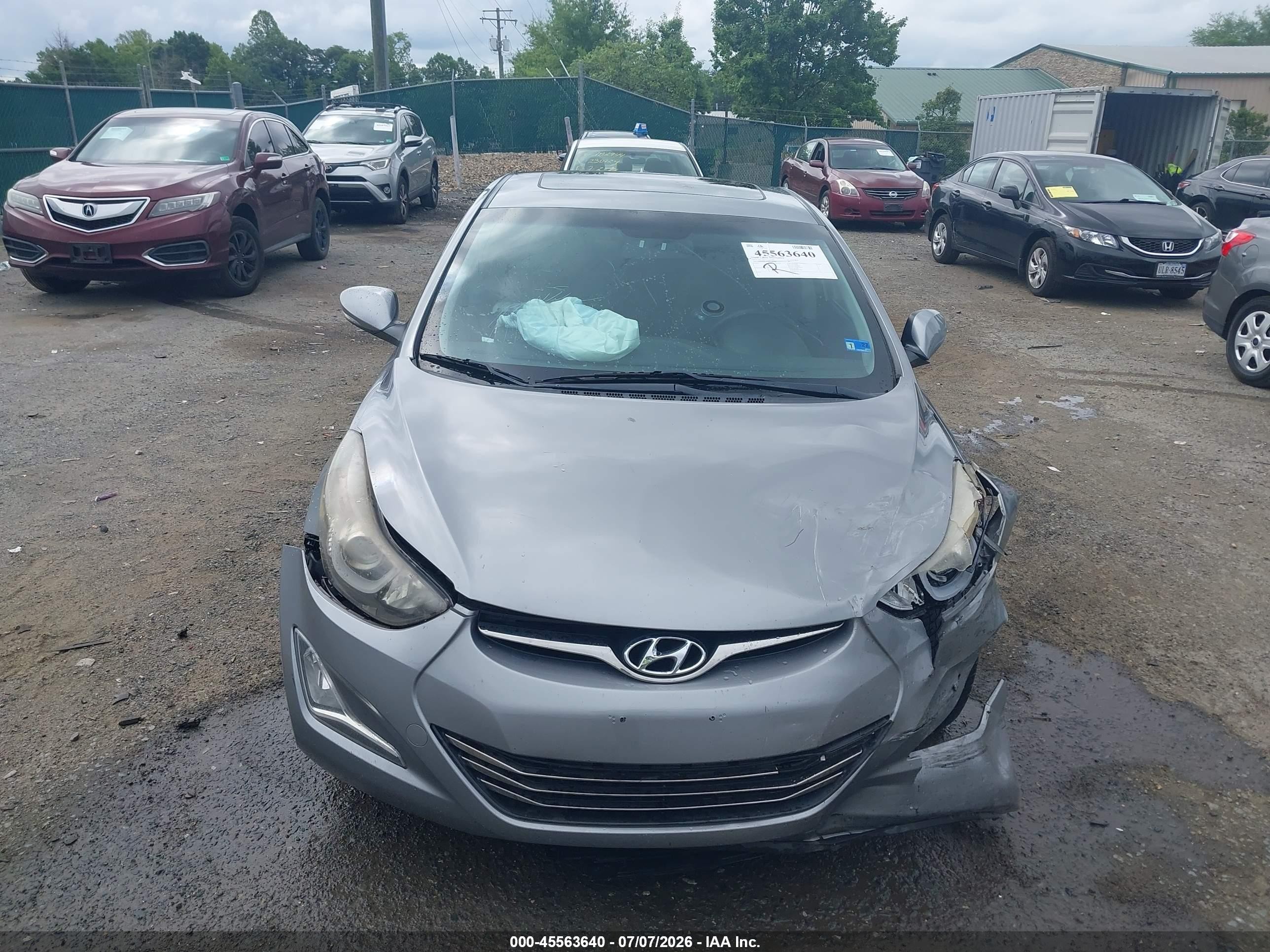 2014 Hyundai Elantra Sport Gray vin: KMHDH4AH5EU105988