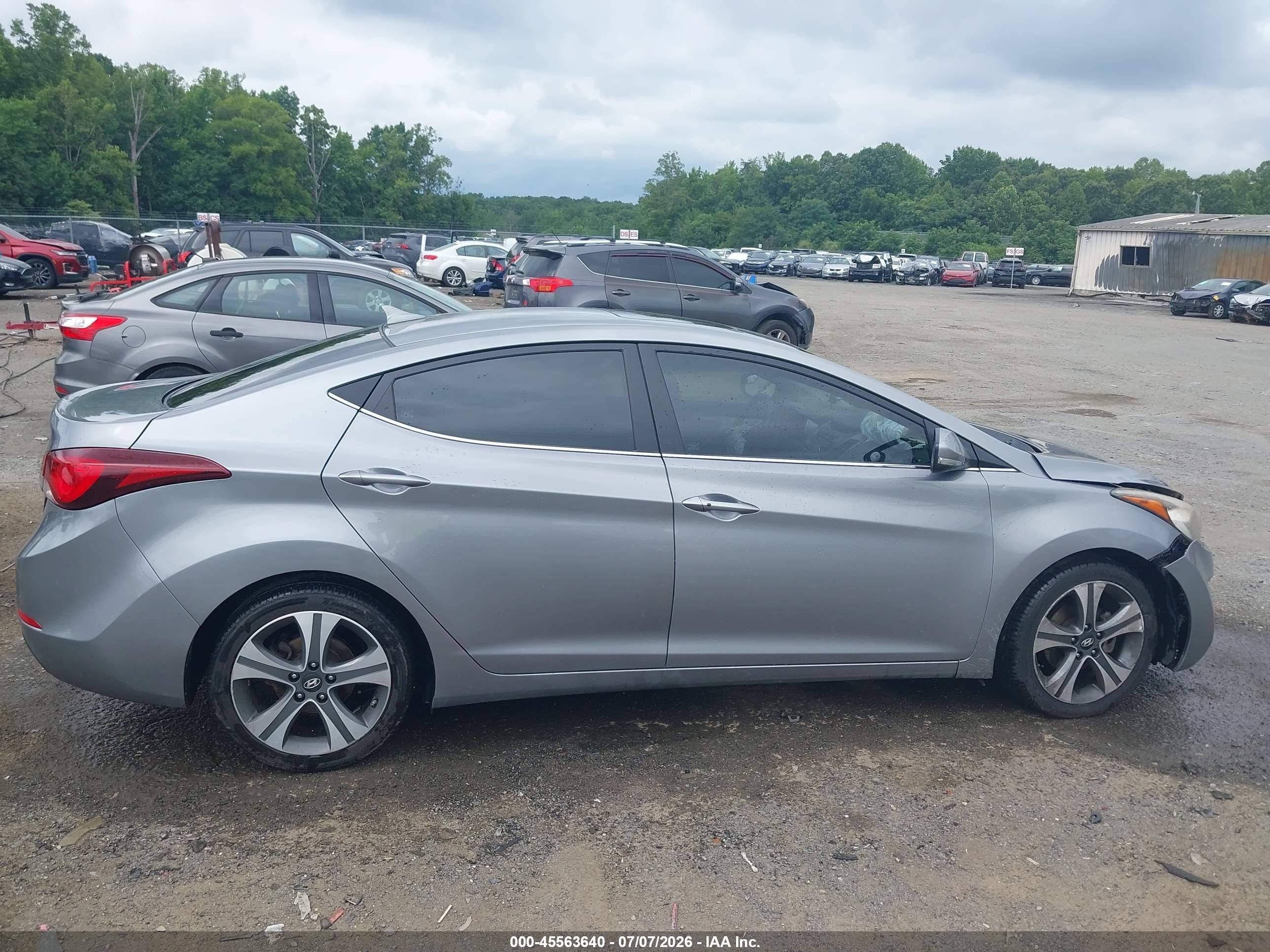 2014 Hyundai Elantra Sport Gray vin: KMHDH4AH5EU105988
