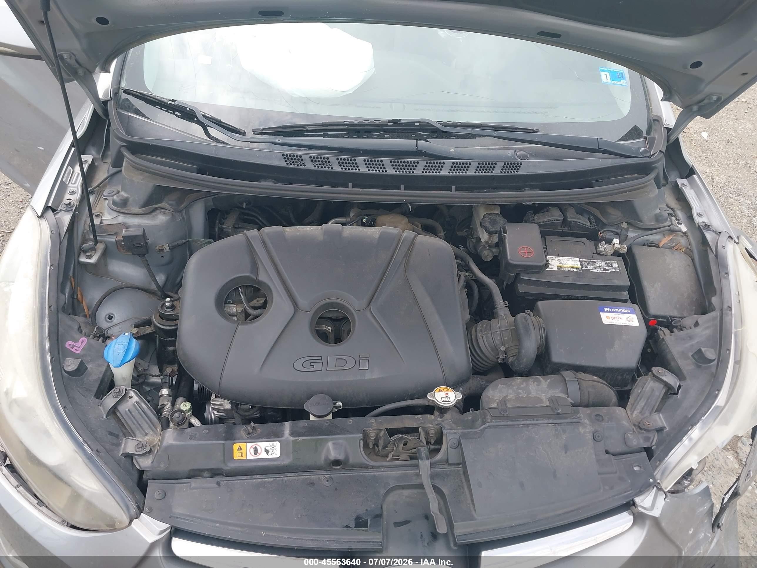 2014 Hyundai Elantra Sport Gray vin: KMHDH4AH5EU105988