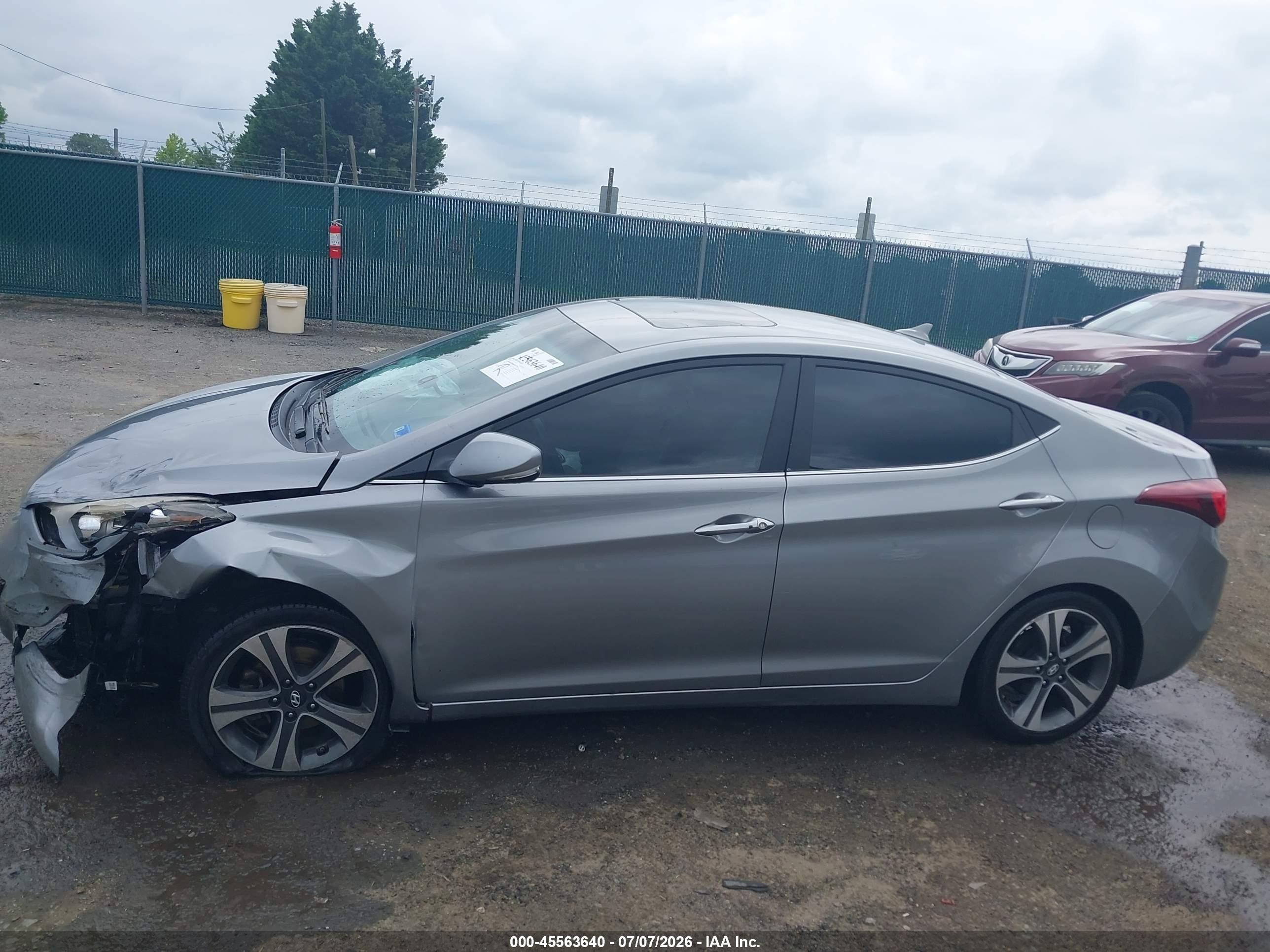 2014 Hyundai Elantra Sport Gray vin: KMHDH4AH5EU105988